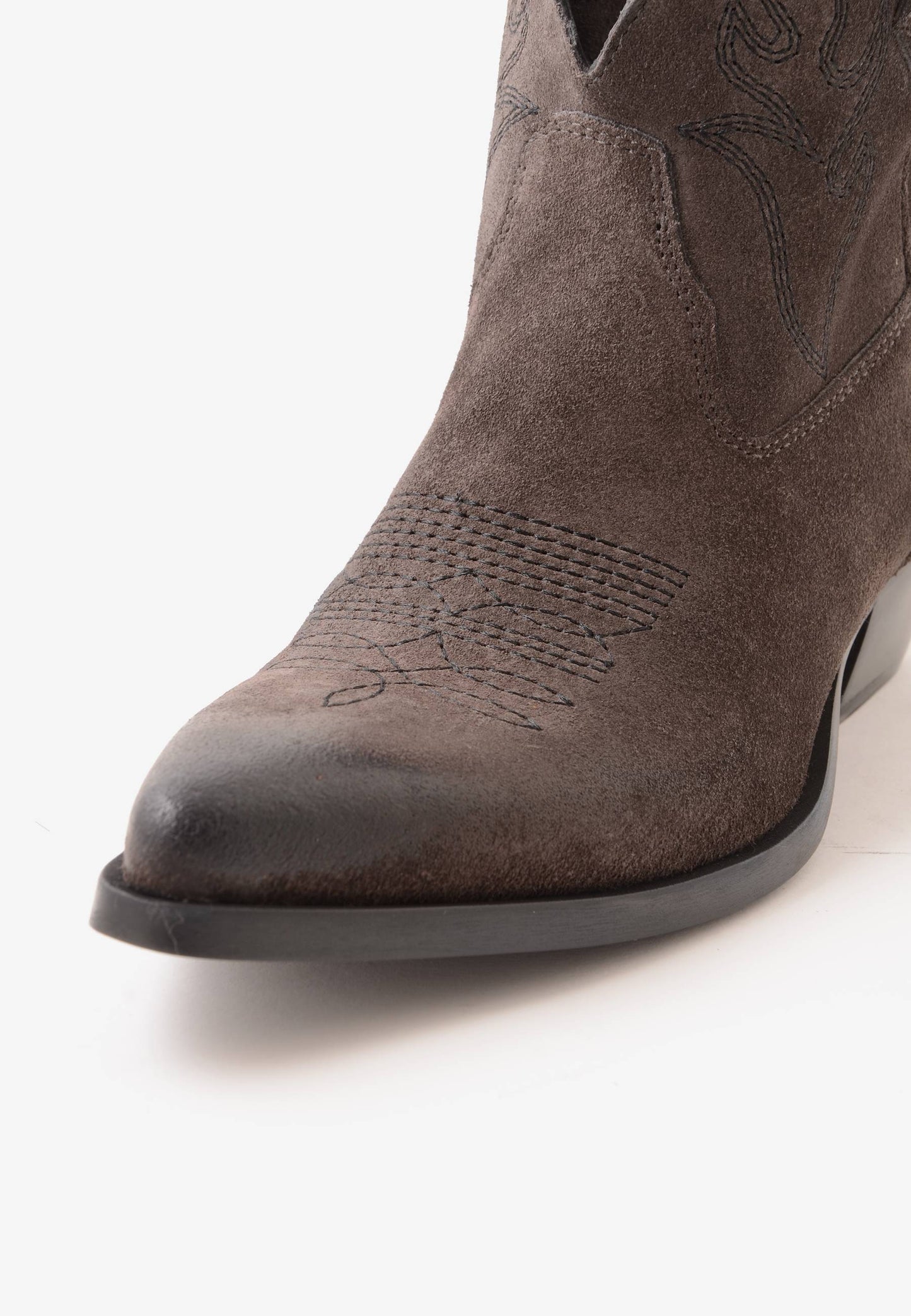 DIVINE FOLLIE - Stivaletto Texano Velour Carbone