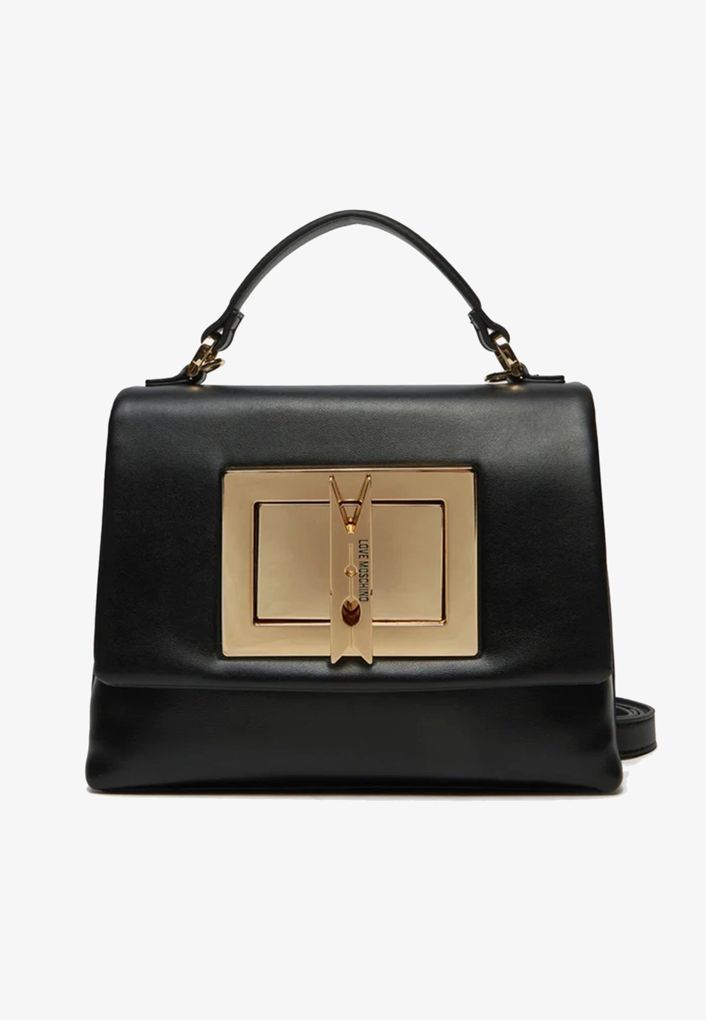 LOVE MOSCHINO - Borsa A Mano Gold Clip Nero