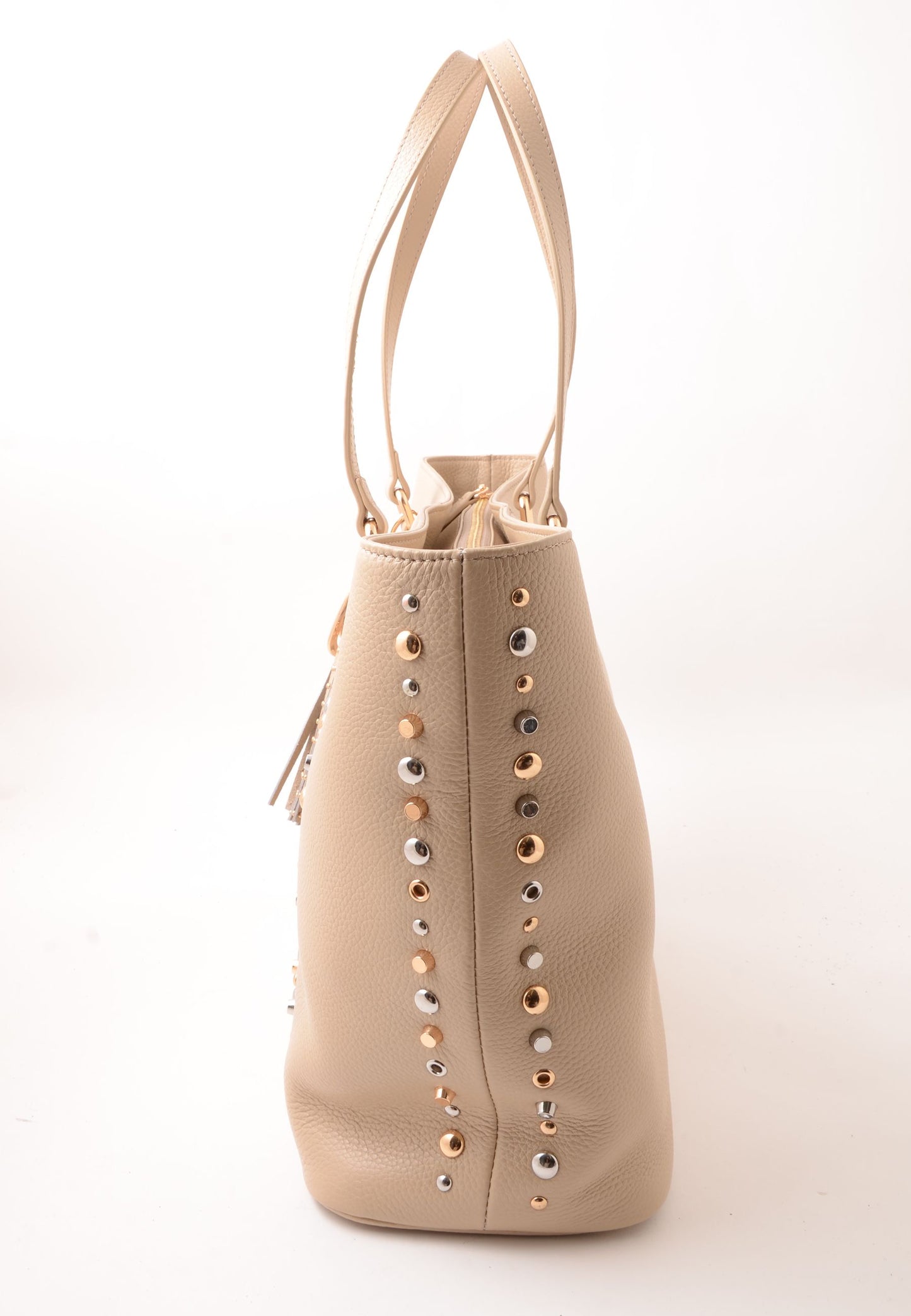 LA CARRIE - Shopping Bag Explosion Vera Pelle Sand