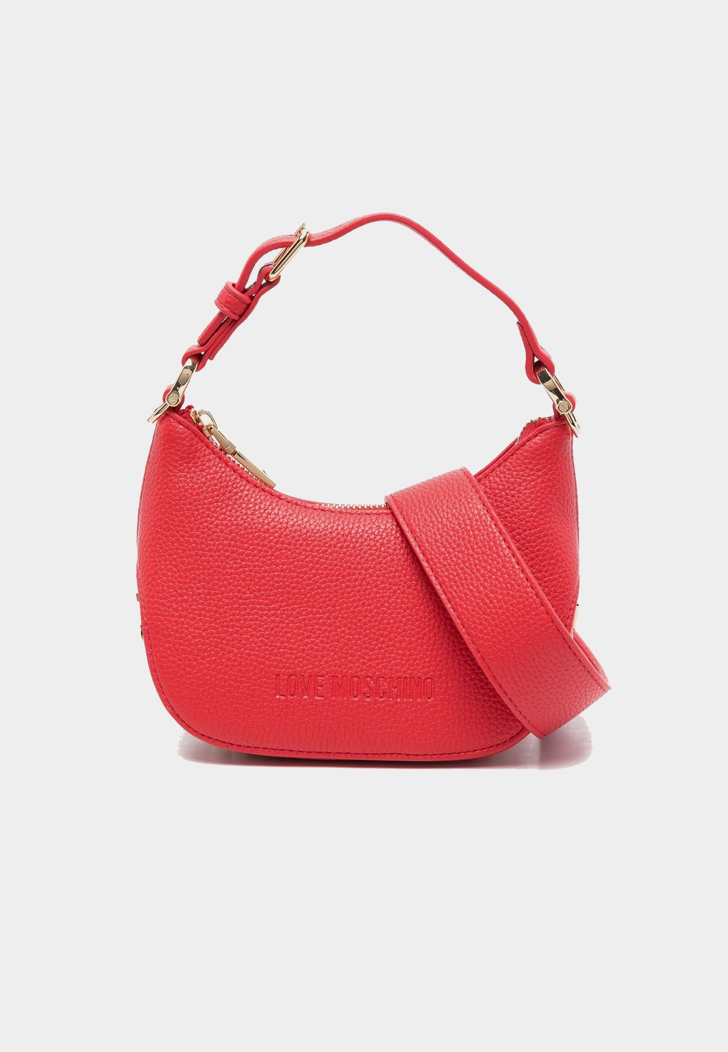 LOVE MOSCHINO - Borsetta Hobo Lettering Rosso