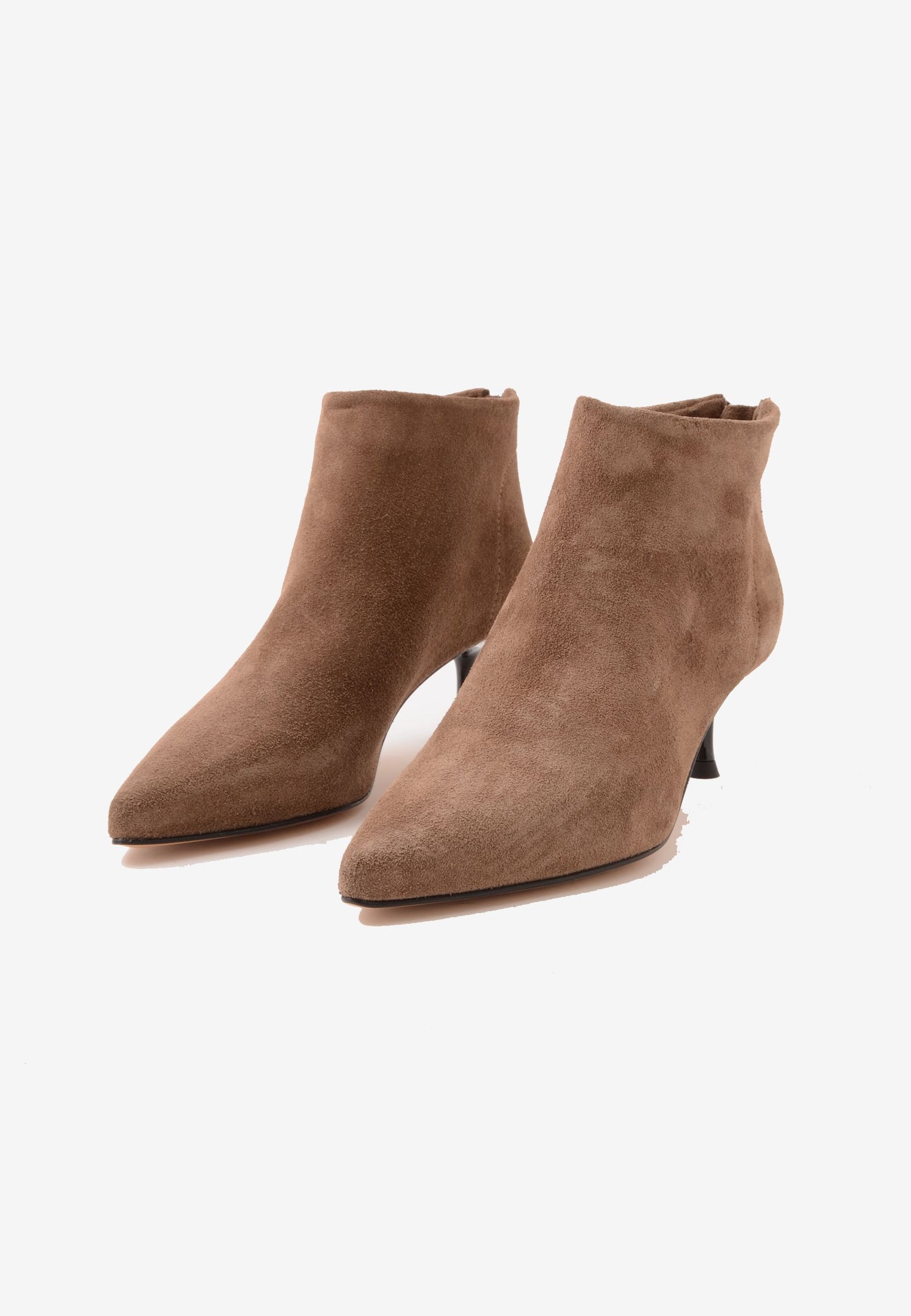 DIVINE FOLLIE - Stivaletto Zip Camoscio Taupe