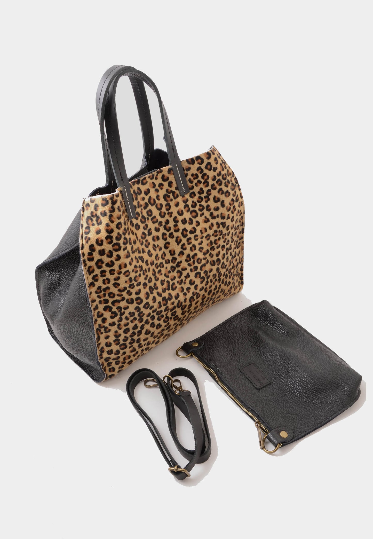 NUNZIA - Tote Bag Cavallino SOFIA Leopardato