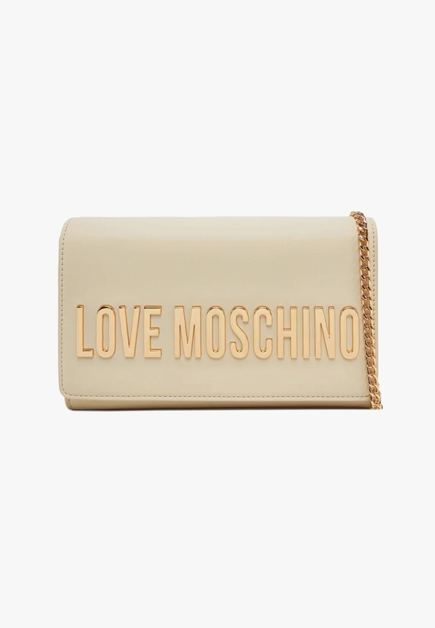LOVE MOSCHINO - Borsetta A Tracolla Lettering Avorio