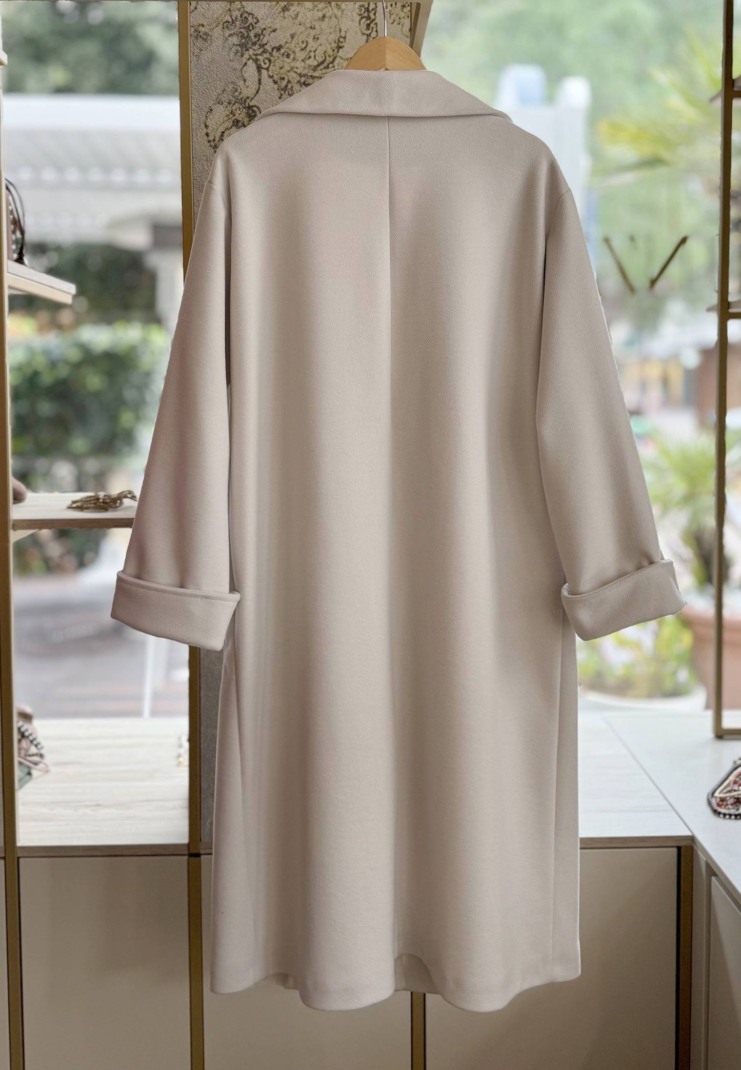 MOTEL - Cappotto Monopetto Over Panna