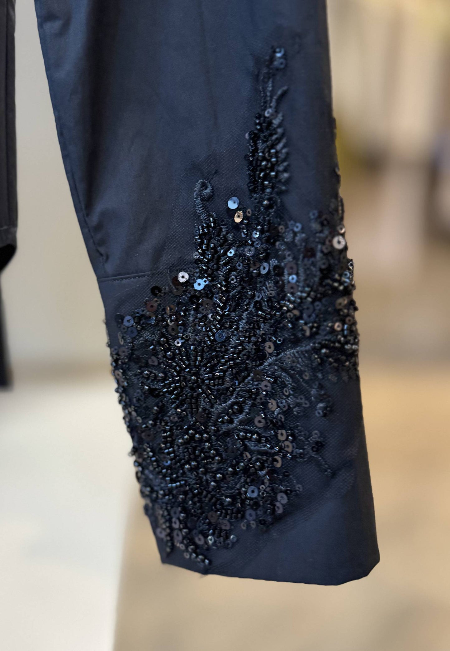 MOTEL - Camicia In Popeline E Strass Nero