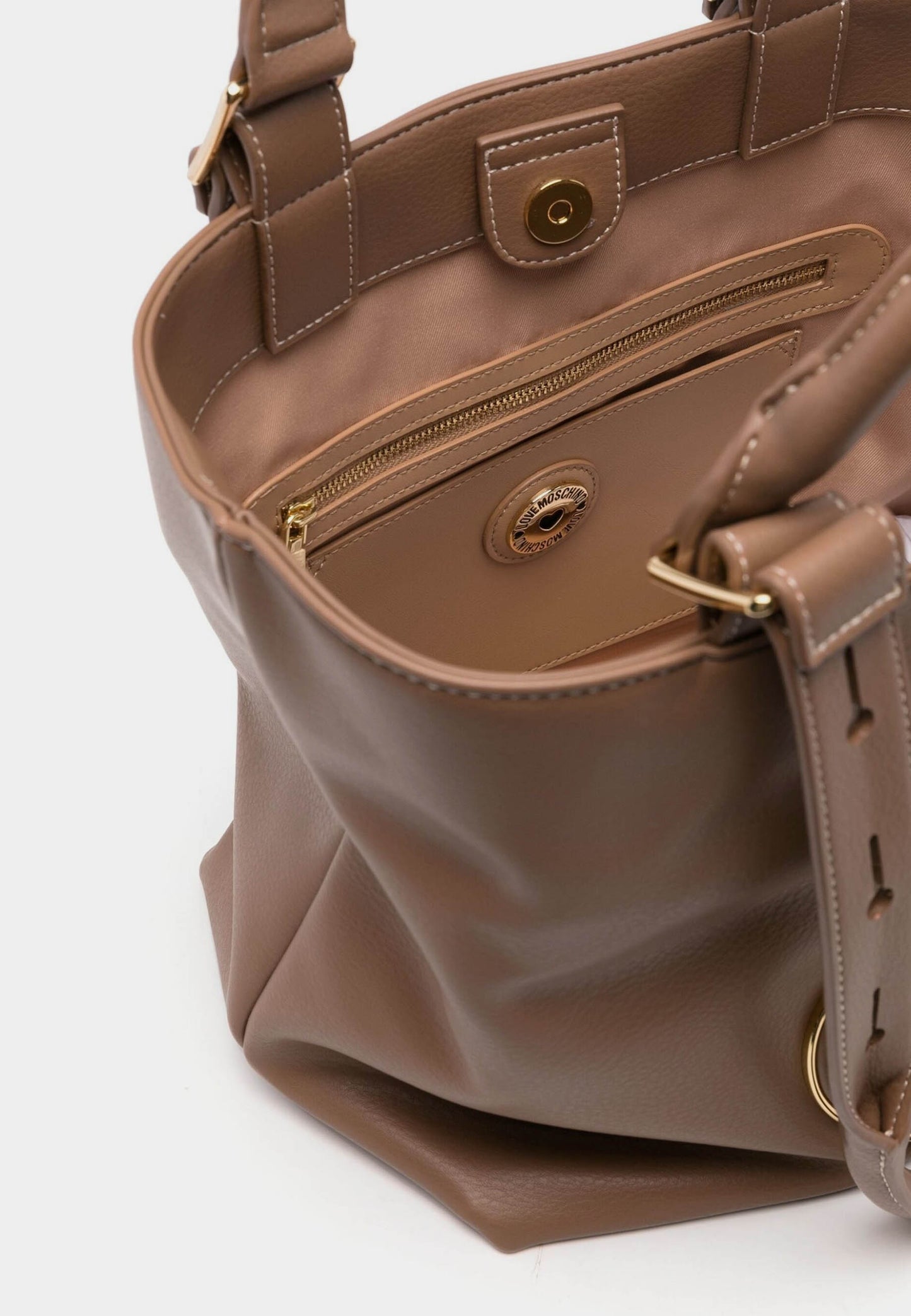 LOVE MOSCHINO - Shopping Bag Love Heart Taupe