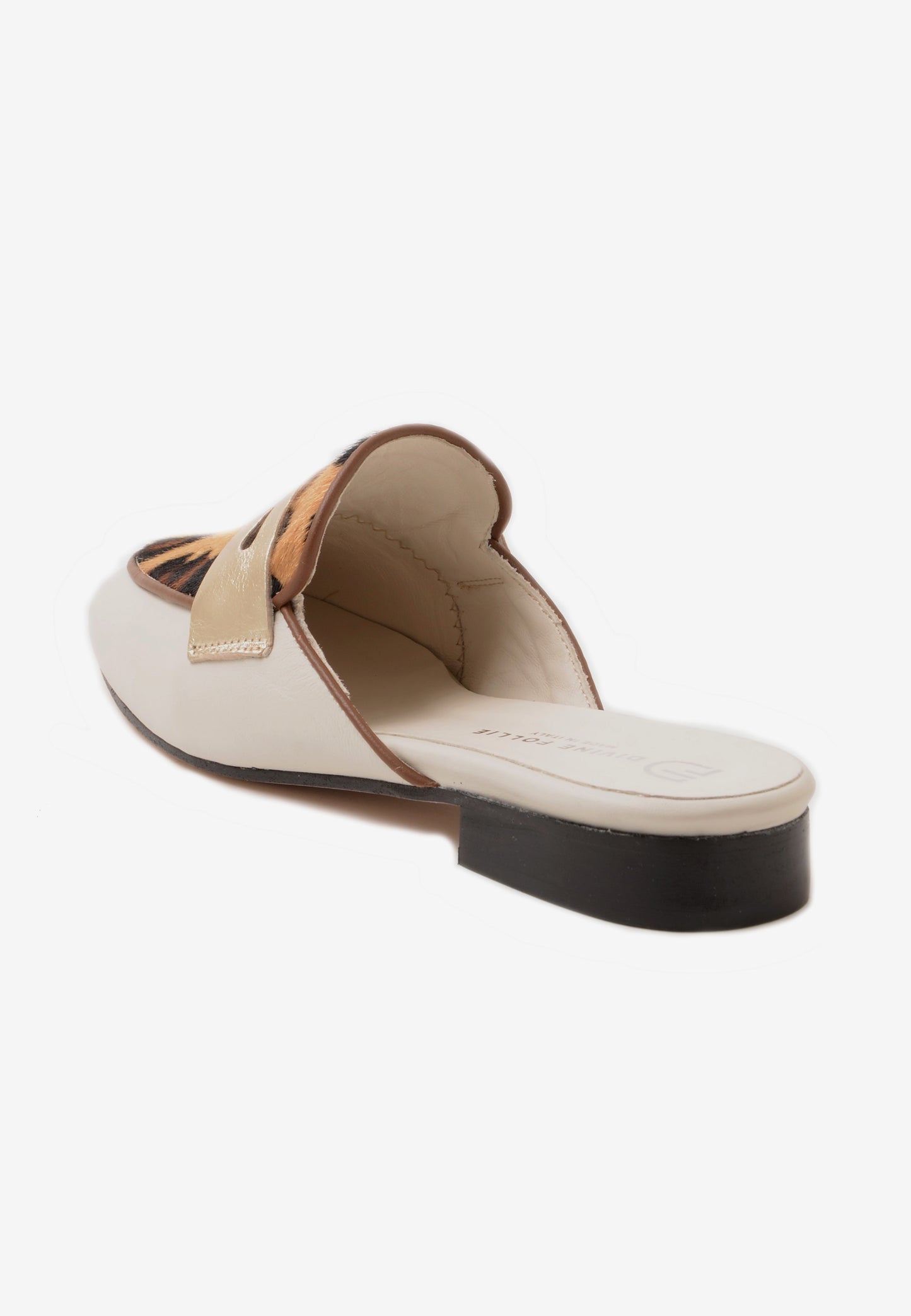 DIVINE FOLLIE - Sabot Cavallino Leopardato Latte