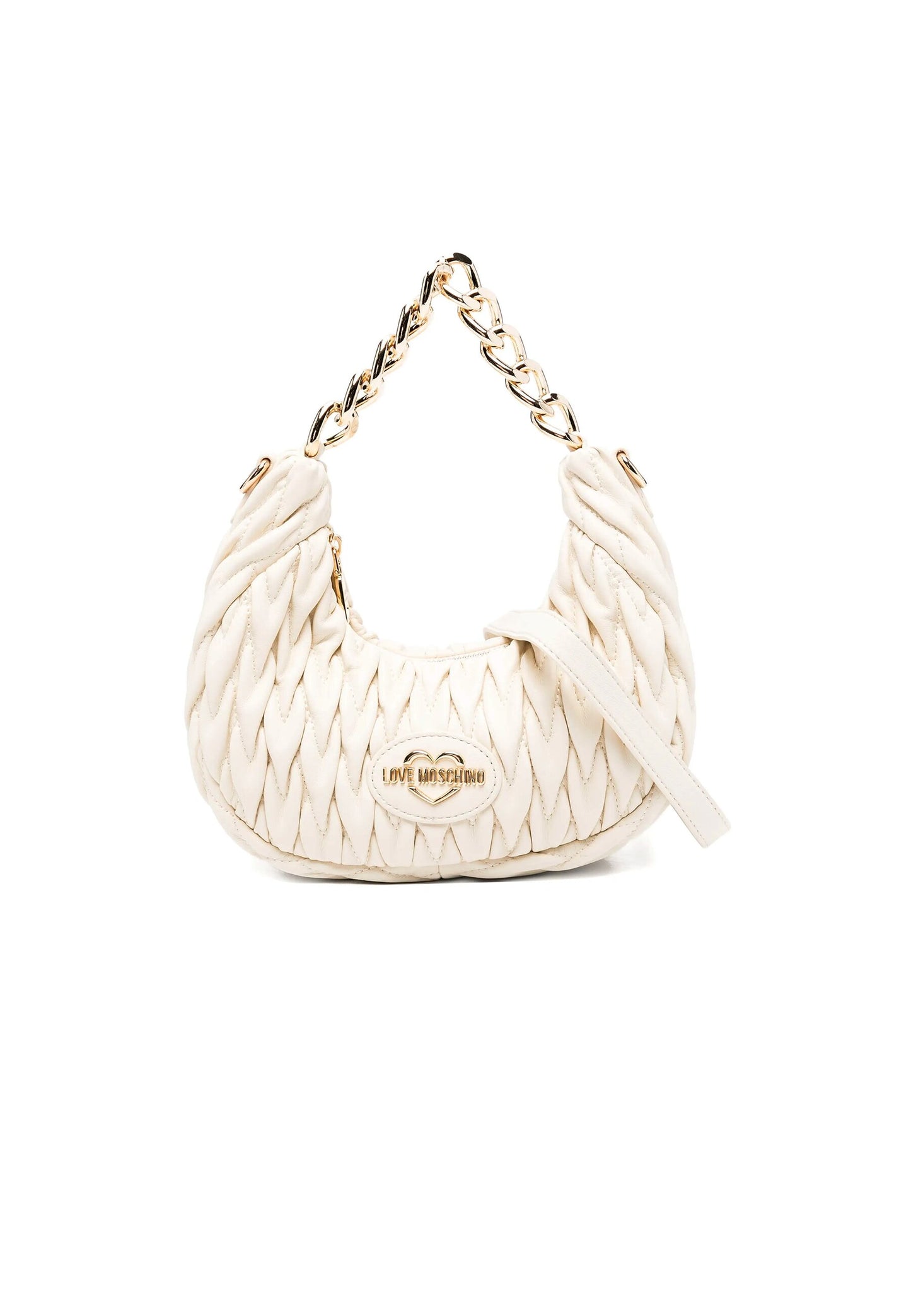 LOVE MOSCHINO - Hobo Bag Trapuntata Avorio