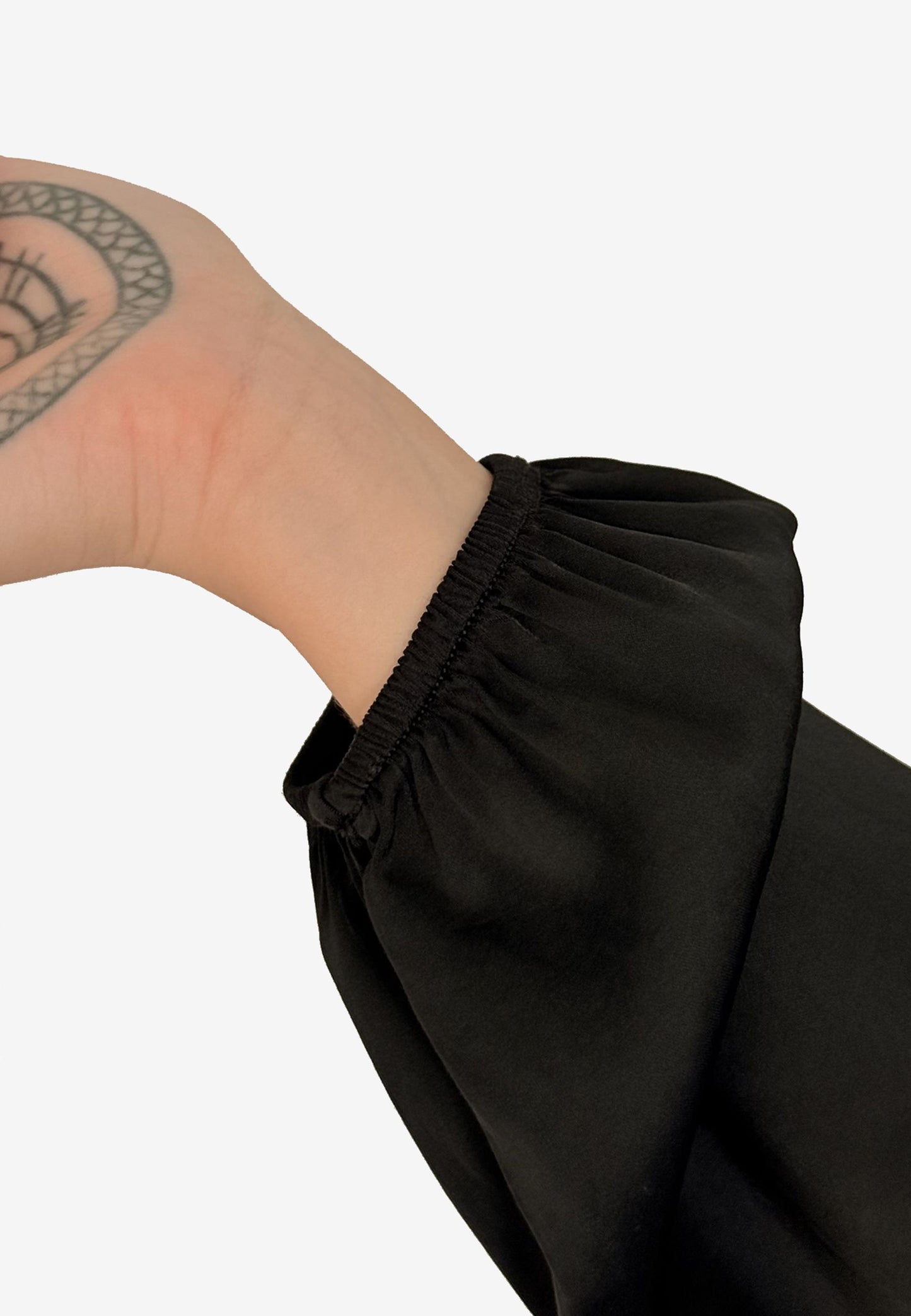 MOTEL - Blusa Serafino In Viscosa Nero