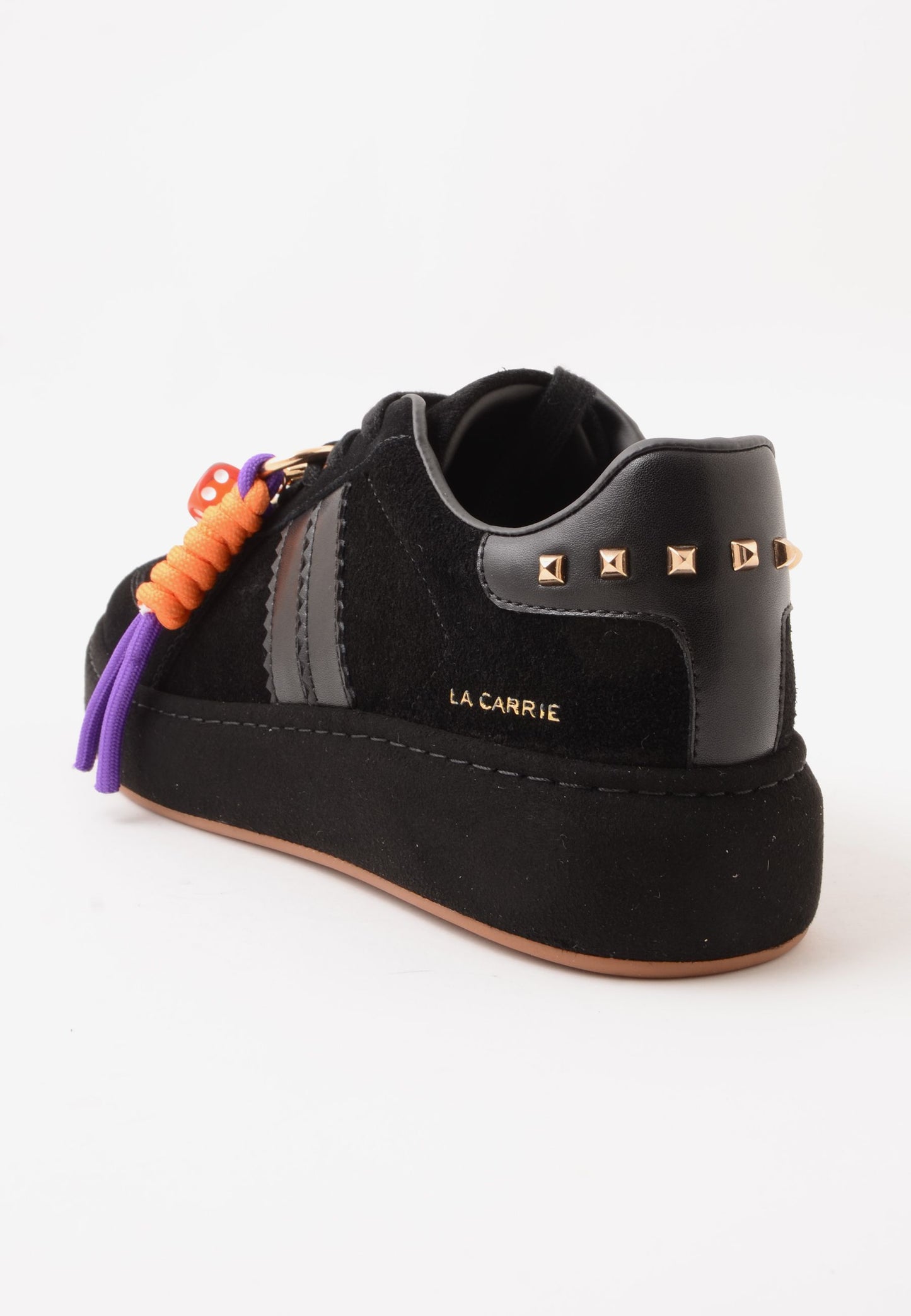 LA CARRIE - Sneakers Camoscio Charms Nero