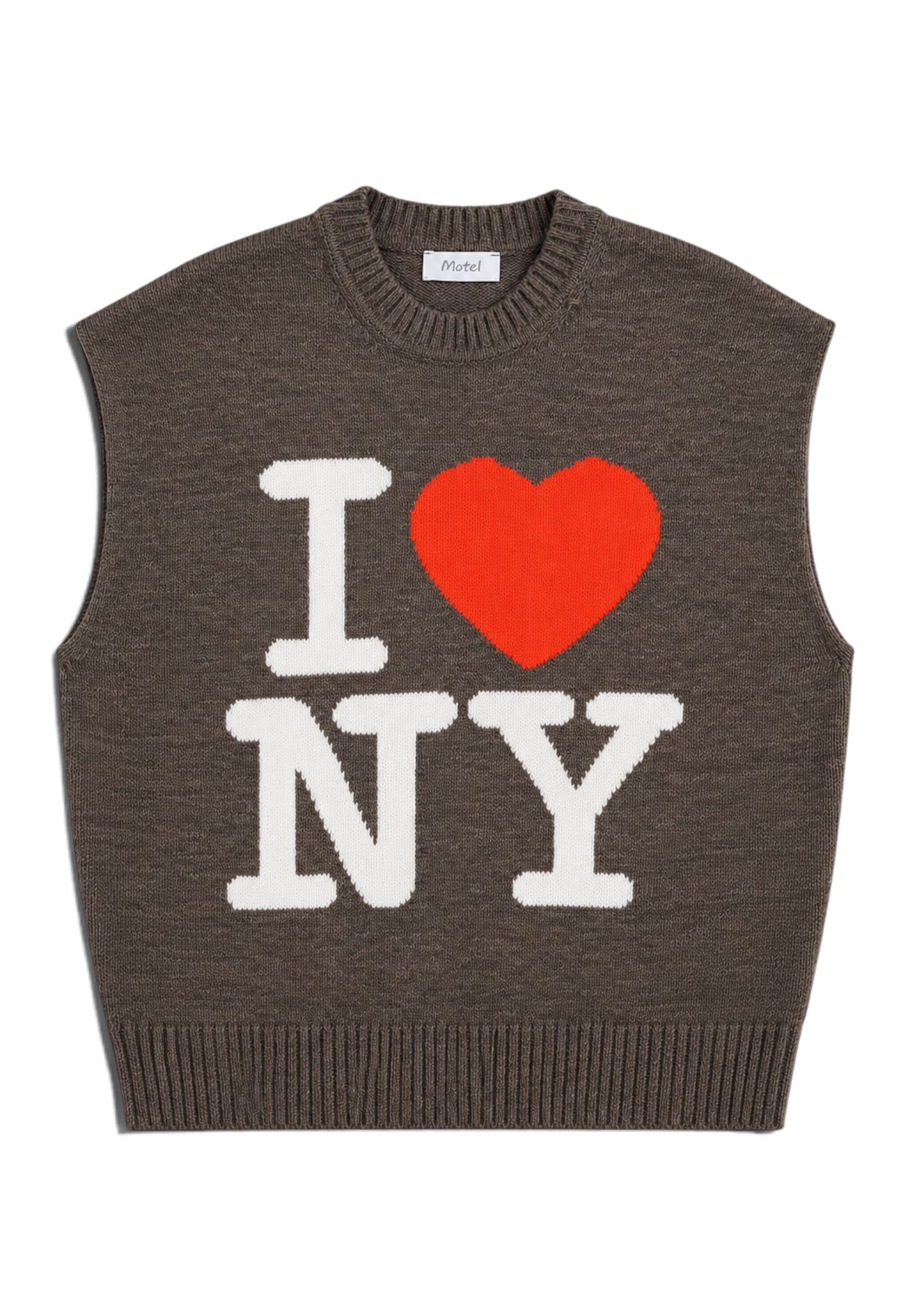 MOTEL - Gilet I Love NY Fango