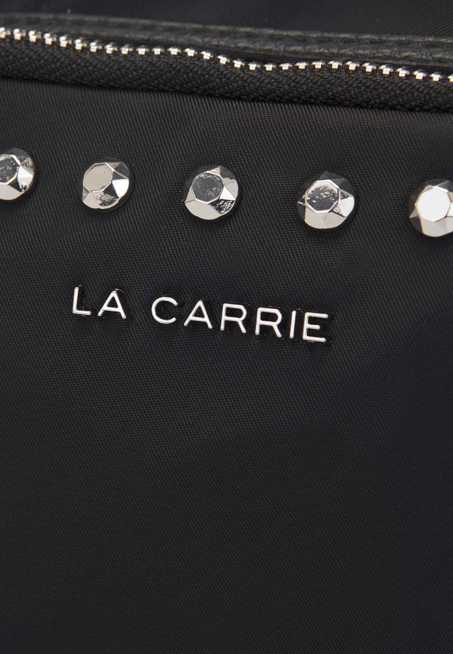 LA CARRIE - Borsa A Spalla Dark Nylon Borchie Nero