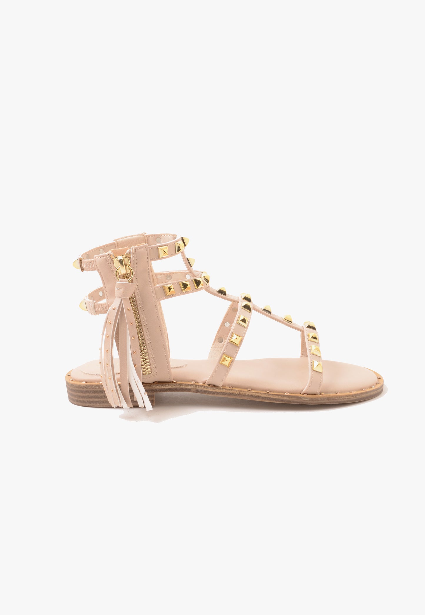 DIVINE FOLLIE - Sandalo Borchie Zip Nude