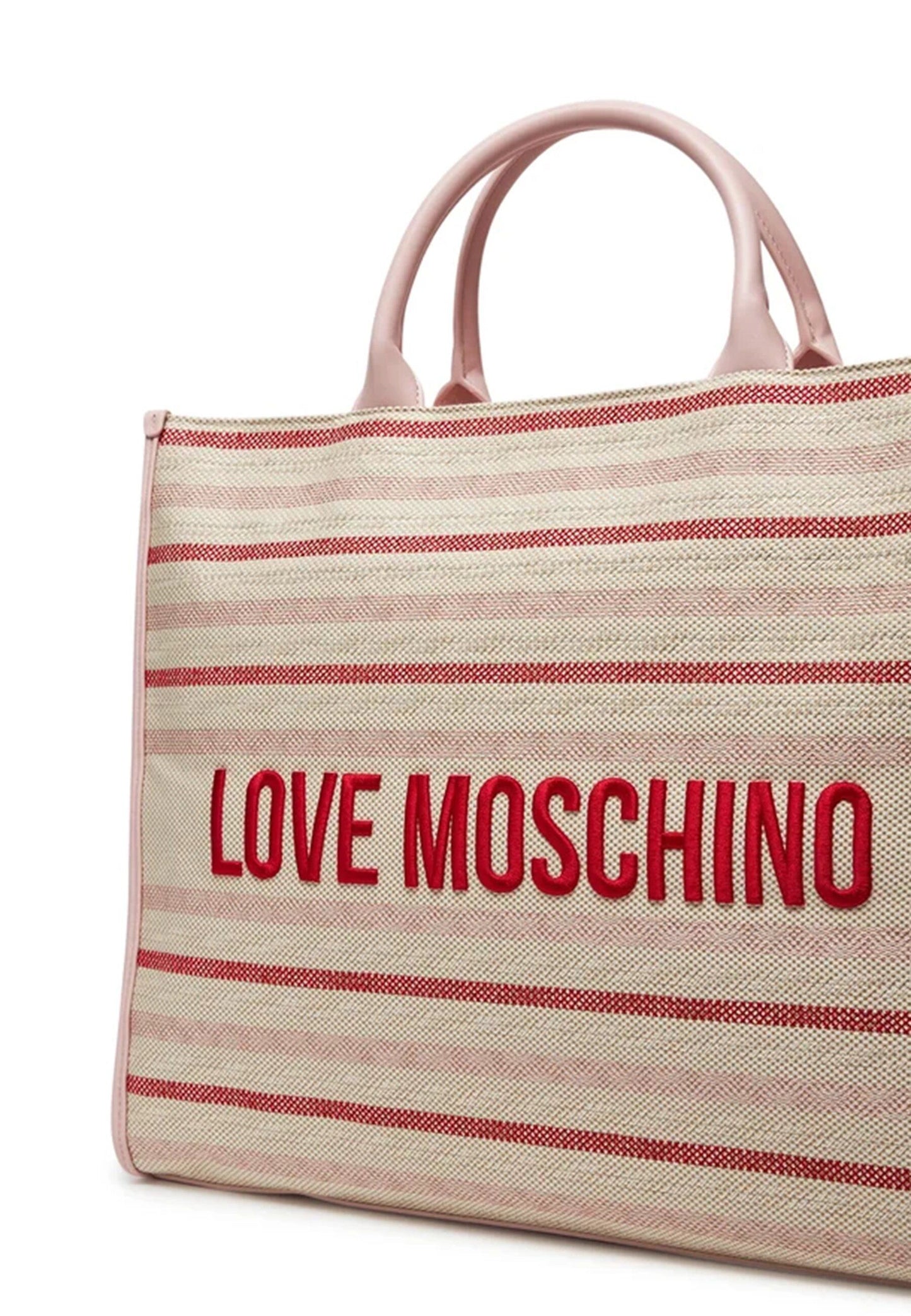 LOVE MOSCHINO - Shopping Bag Canvas Cipria