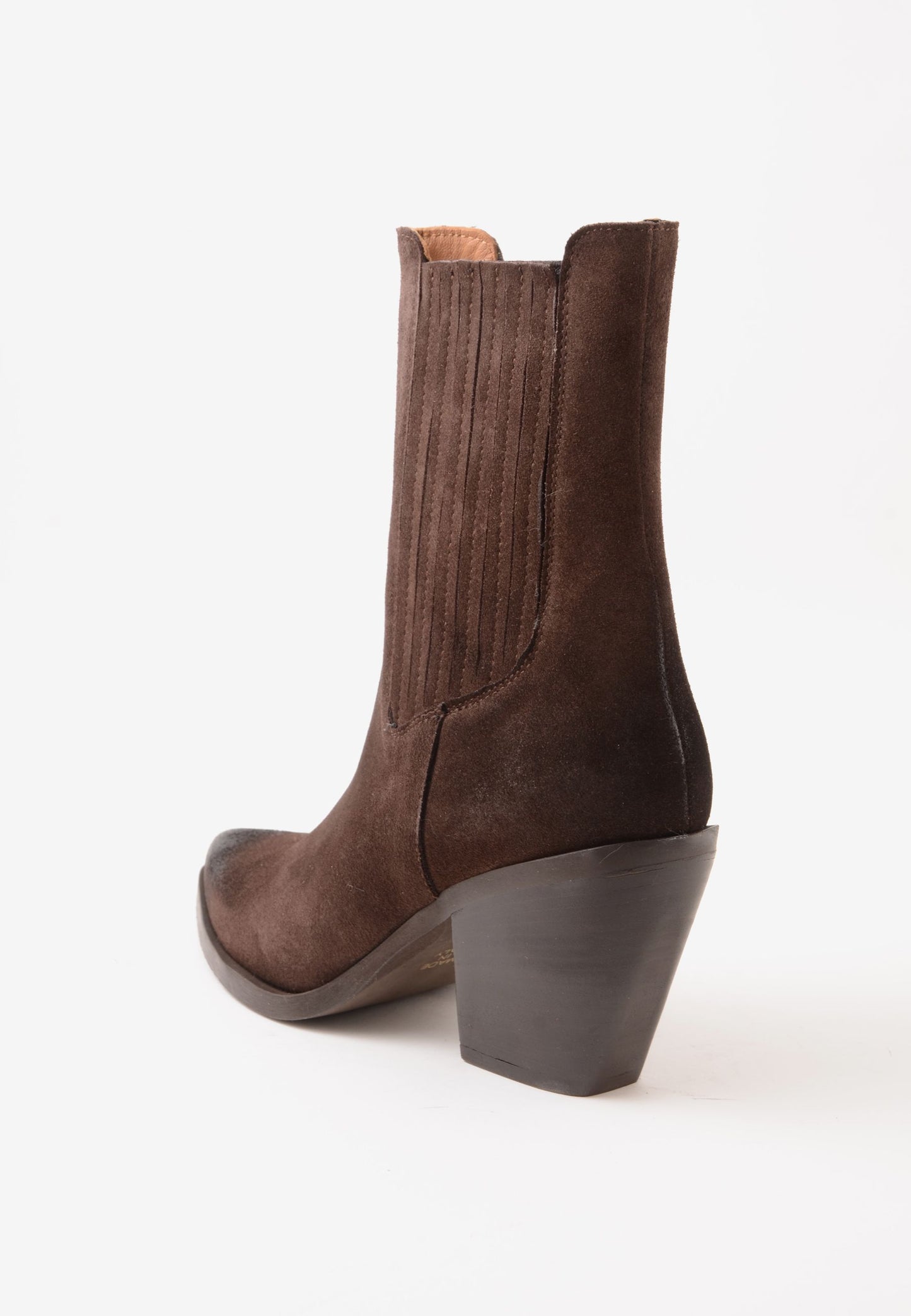 DIVINE FOLLIE - Stivaletto Texano Velour Moro