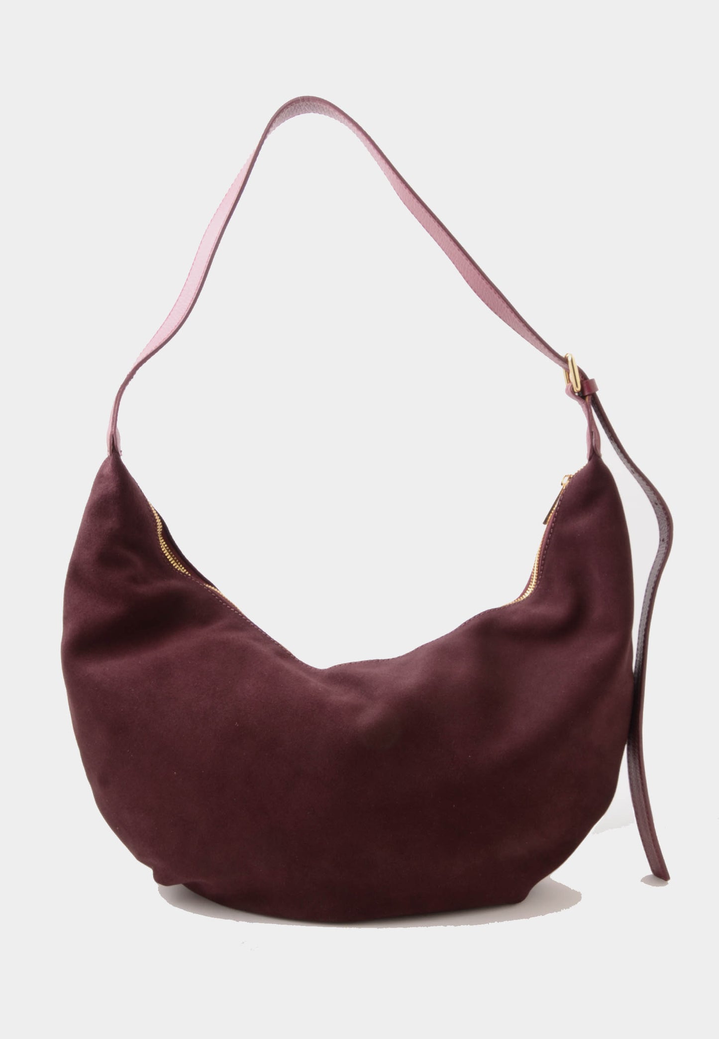 NUNZIA - Borsa Hobo Camoscio PRINCY Vino