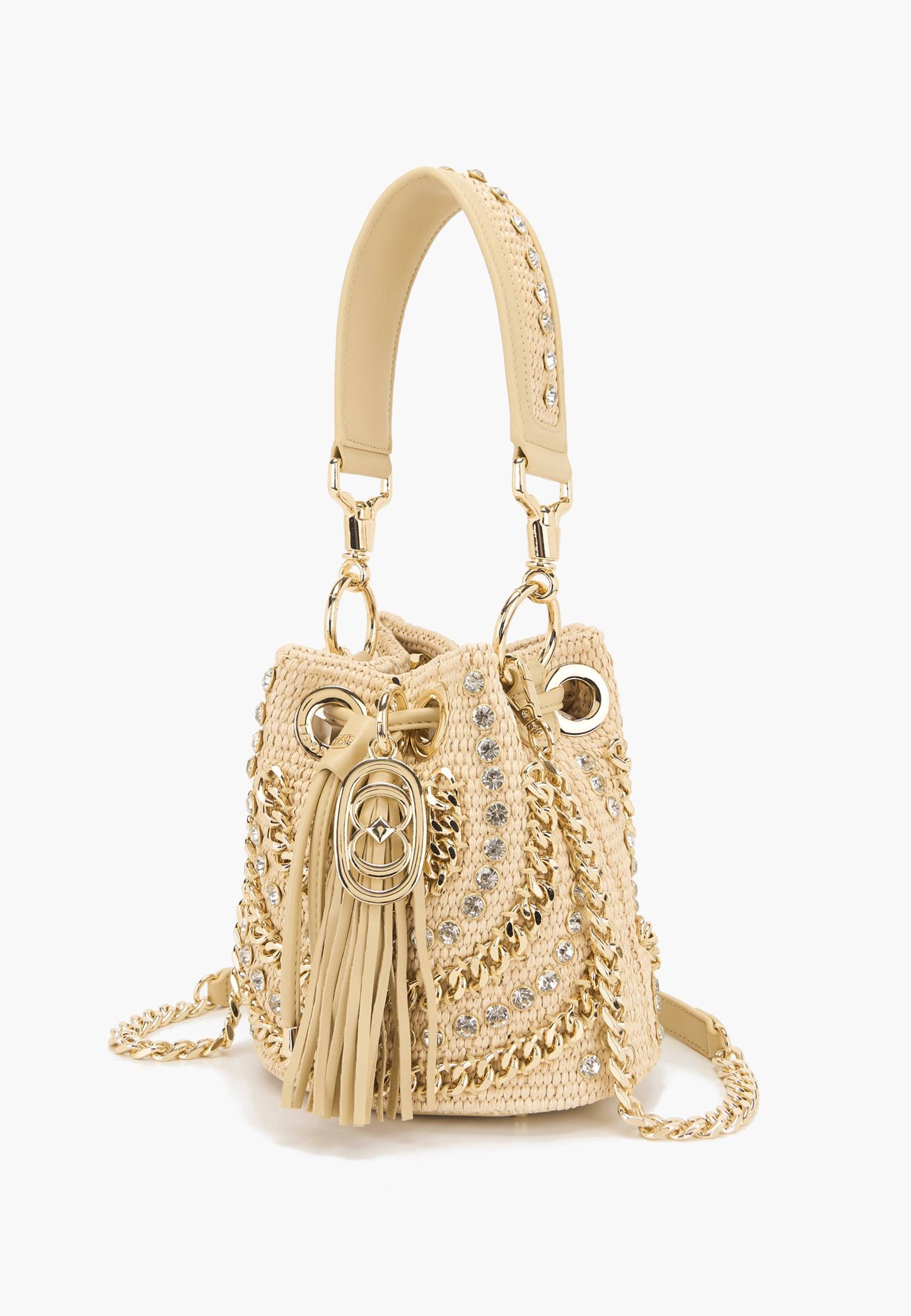 LA CARRIE - Secchiello Piccolo Mirror Raffia Naturale