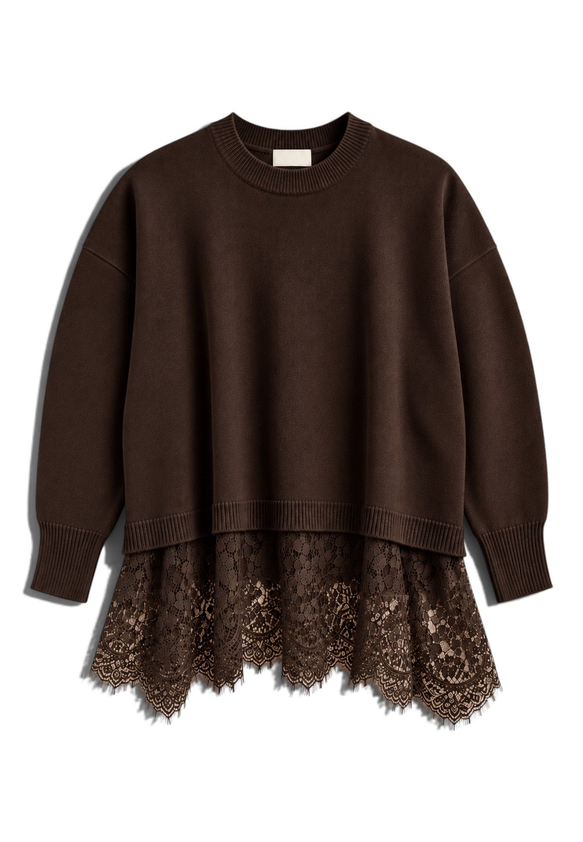 MOTEL - Maglione Con Bordo Pizzo Moro