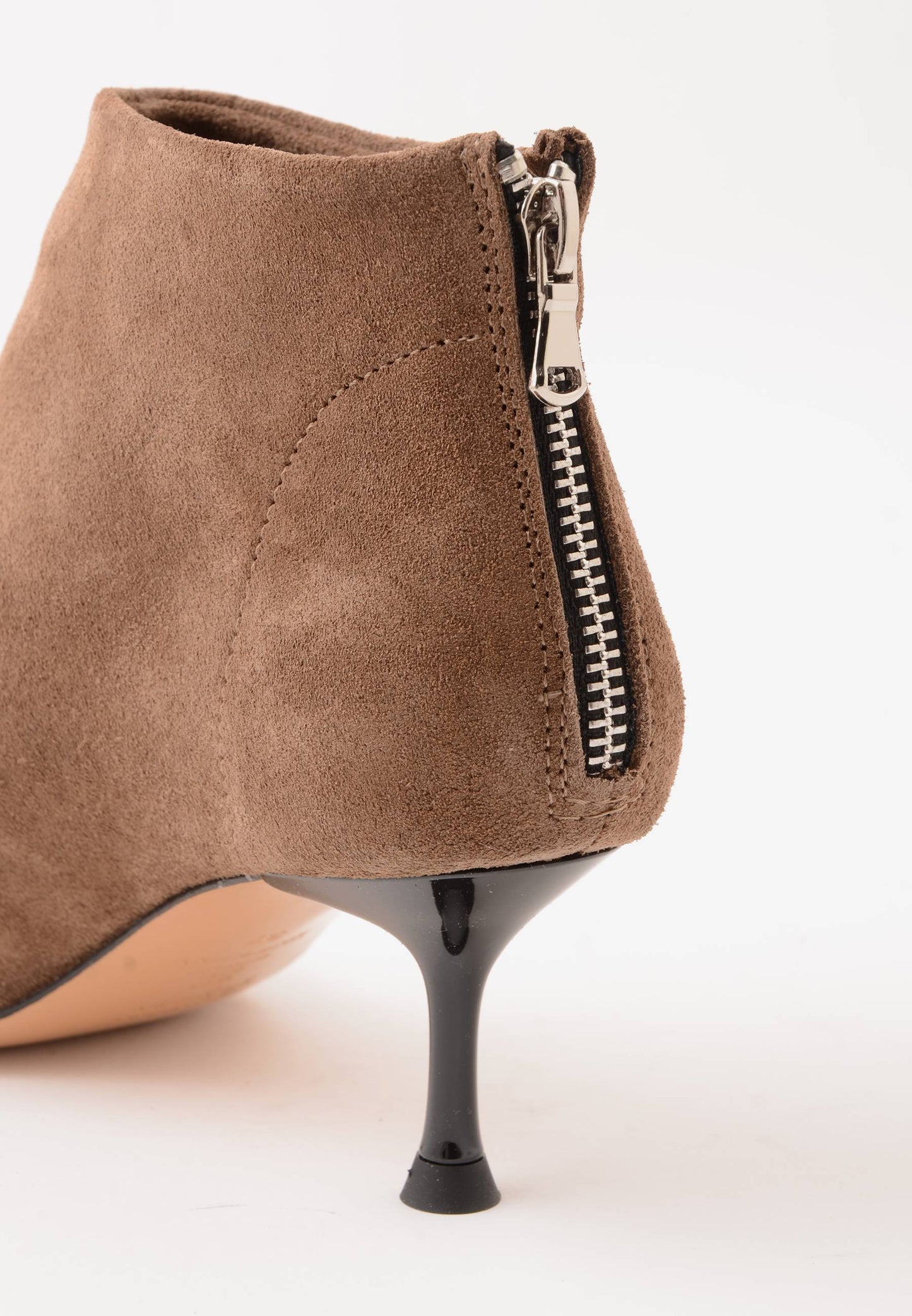 DIVINE FOLLIE - Stivaletto Zip Camoscio Taupe