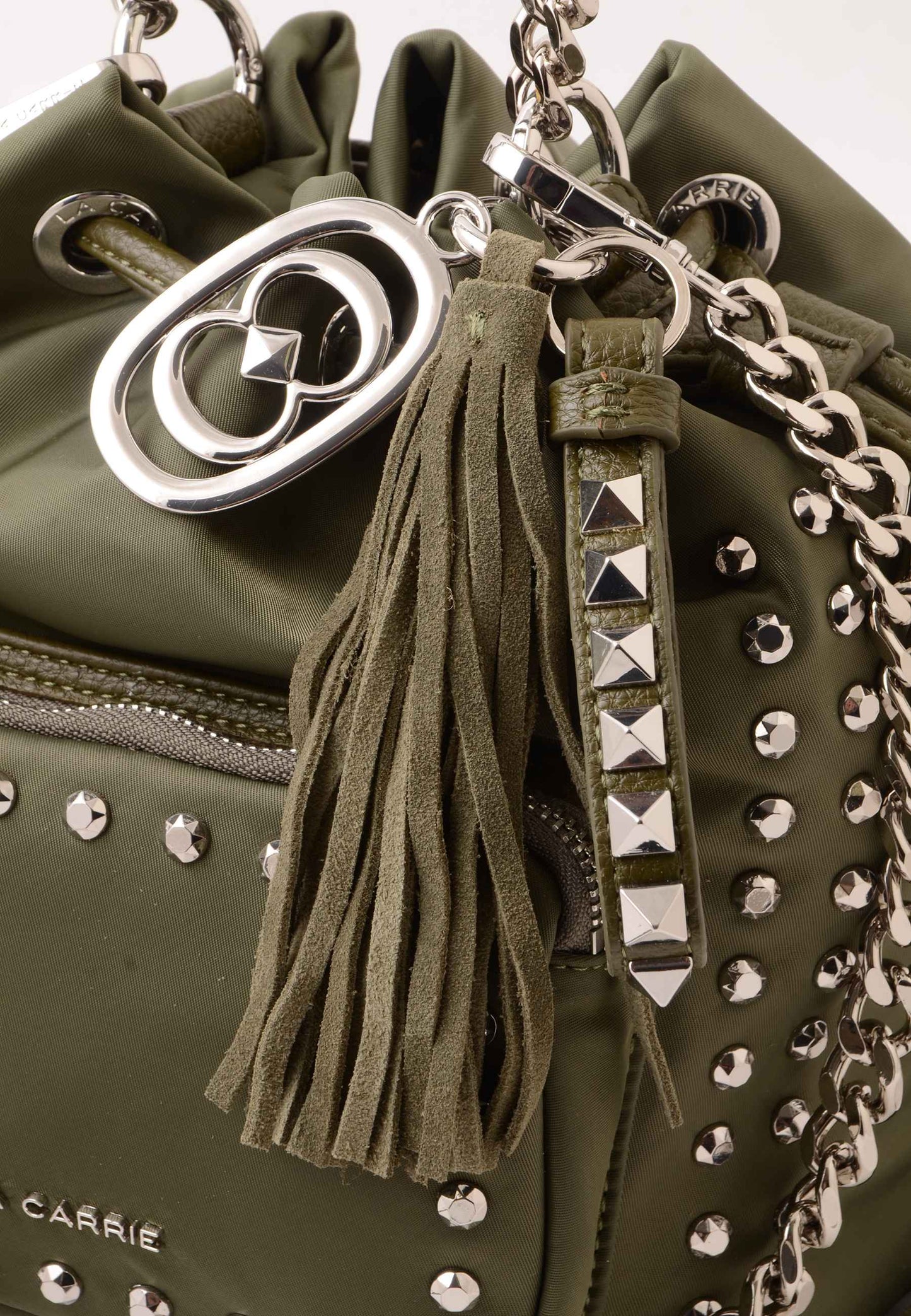LA CARRIE - Secchiello Dark Nylon Borchie Oliva