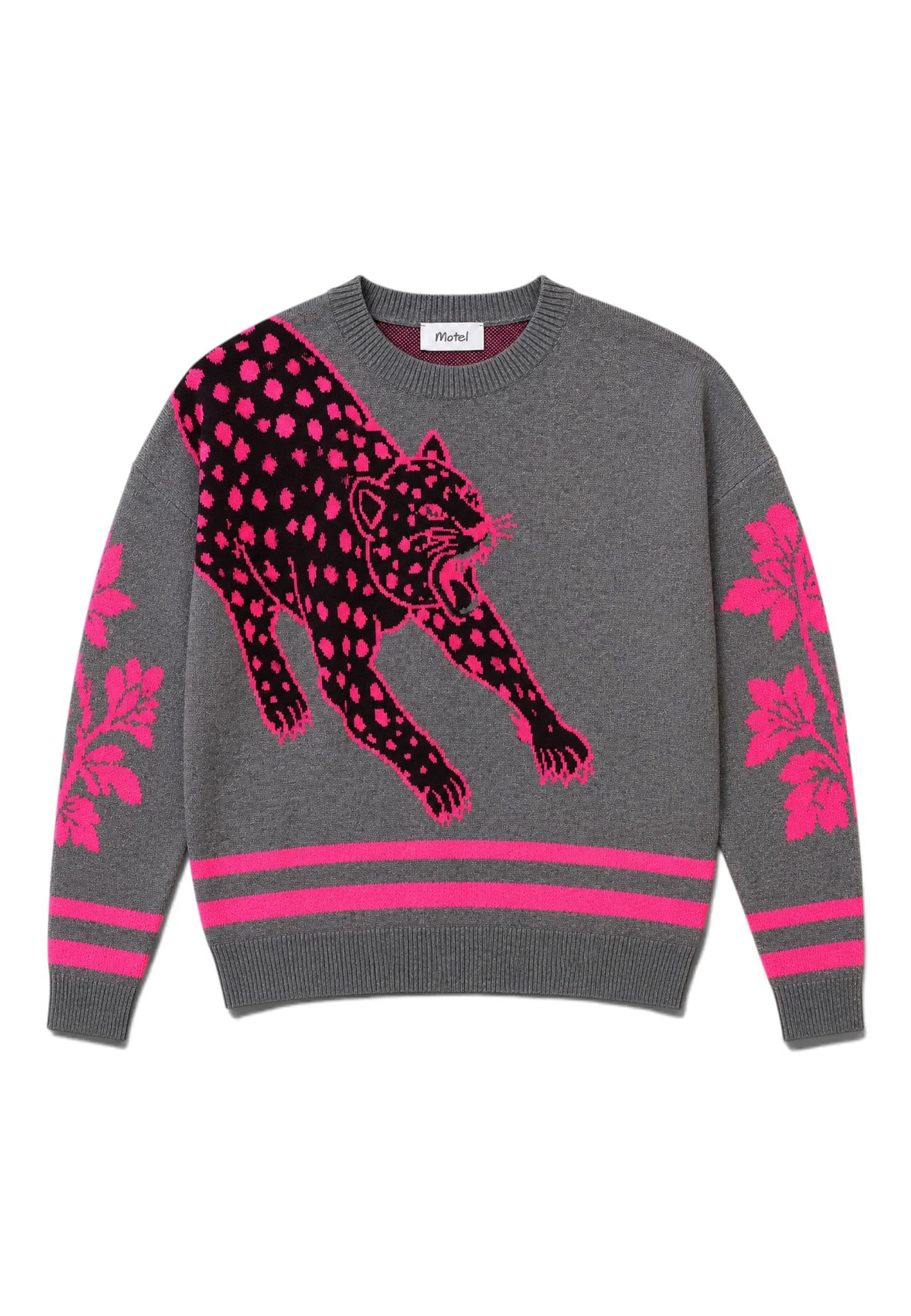 MOTEL - Maglione Crewneck Tigre Grigio