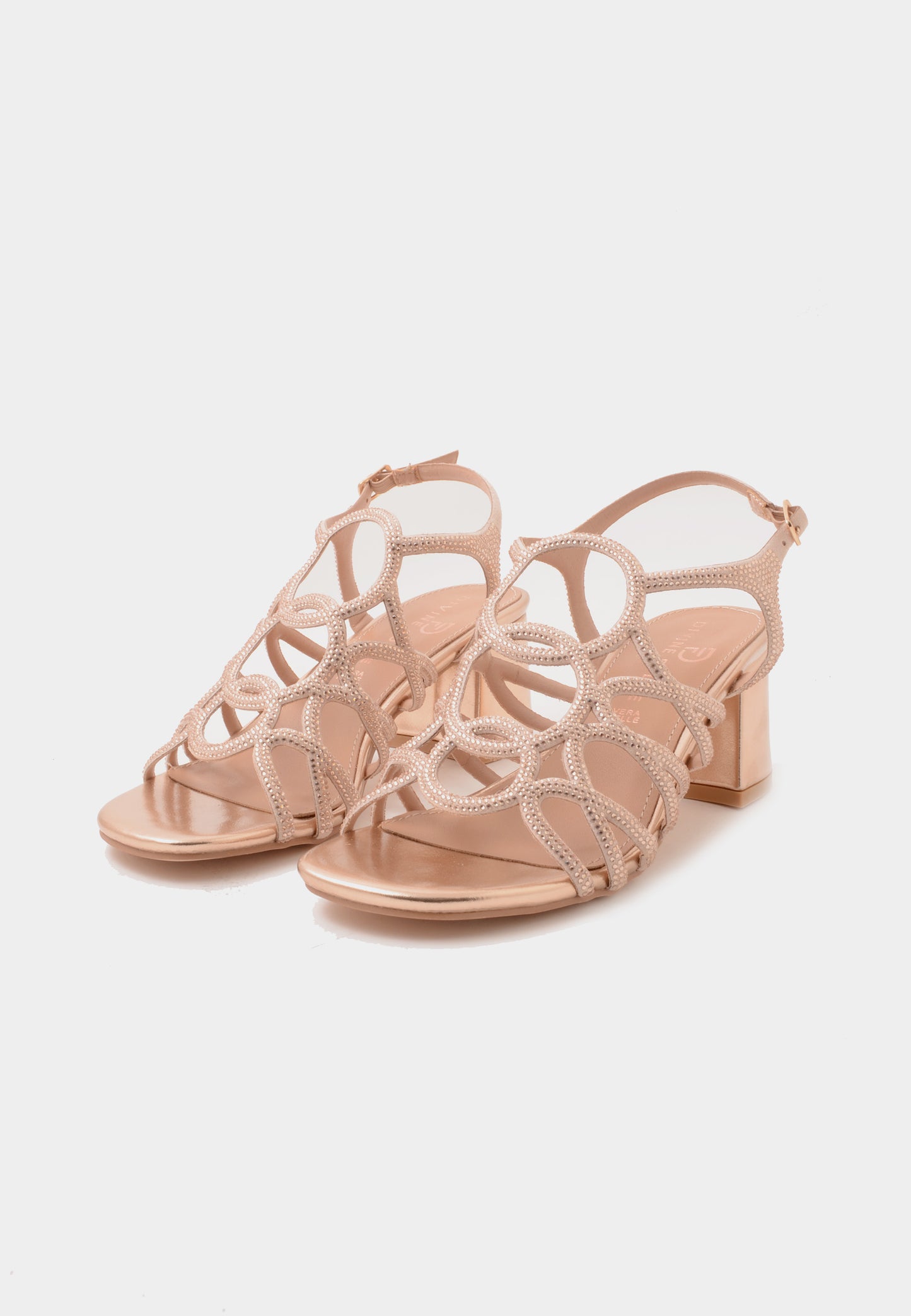 DIVINE FOLLIE - Sandalo Strass Soft Cipria