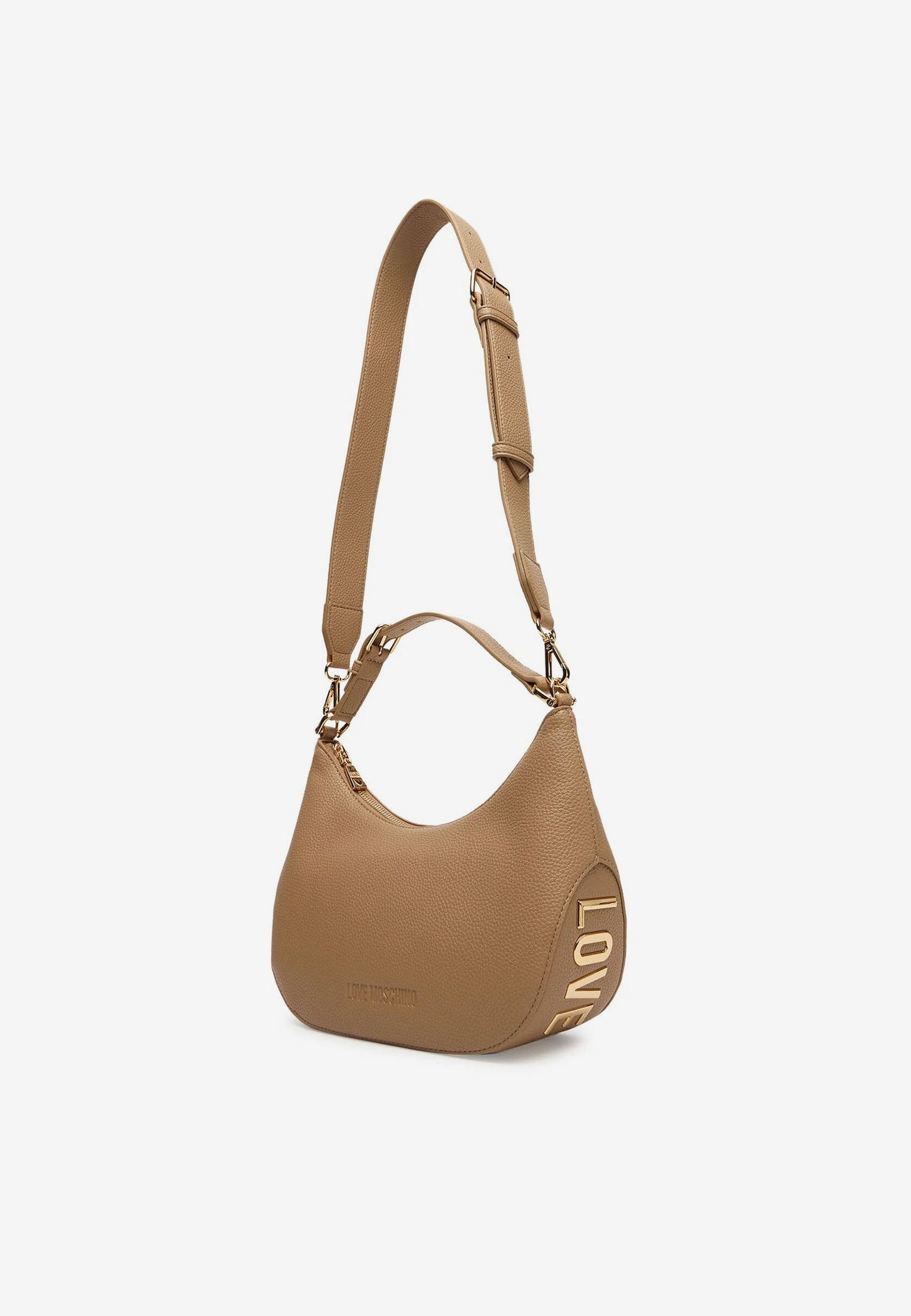 LOVE MOSCHINO - Borsa Hobo Lettering Beige