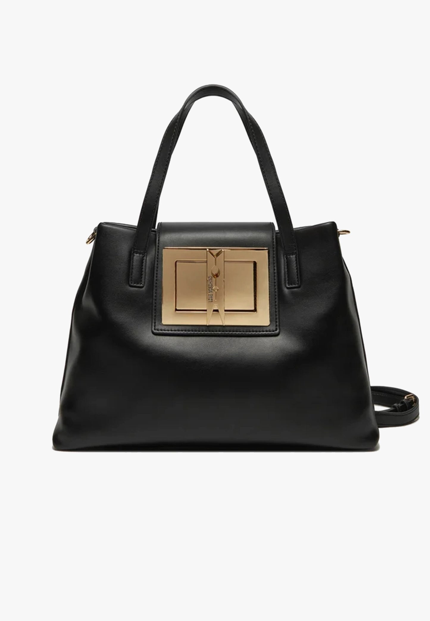 LOVE MOSCHINO - Borsa A Spalla Gold Clip Nero
