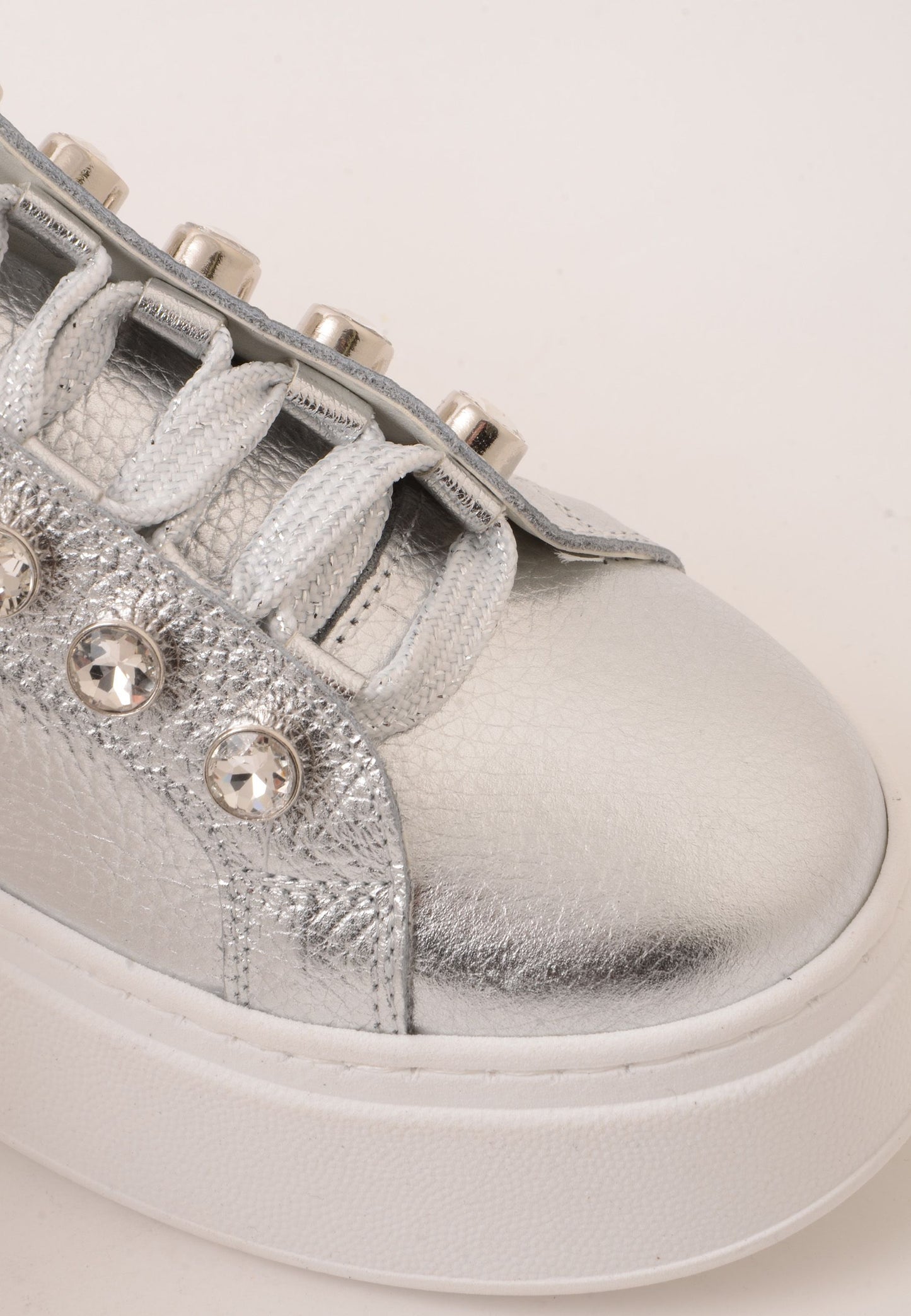 DIVINE FOLLIE - Sneakers Strass Argento