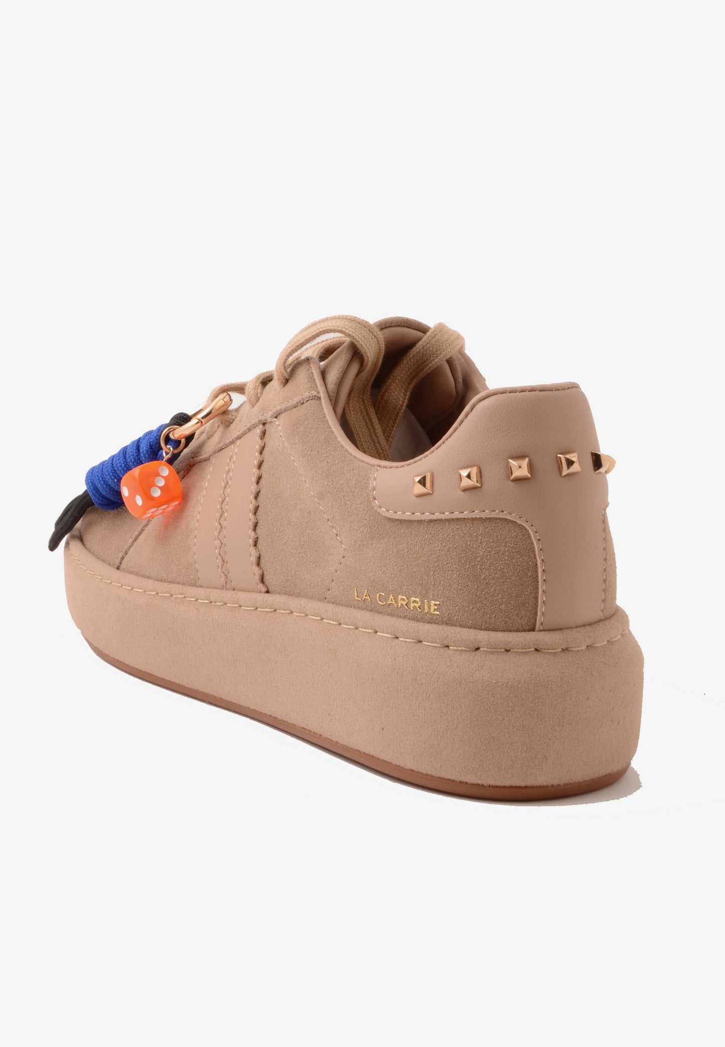 LA CARRIE - Sneakers Camoscio Charms Beige