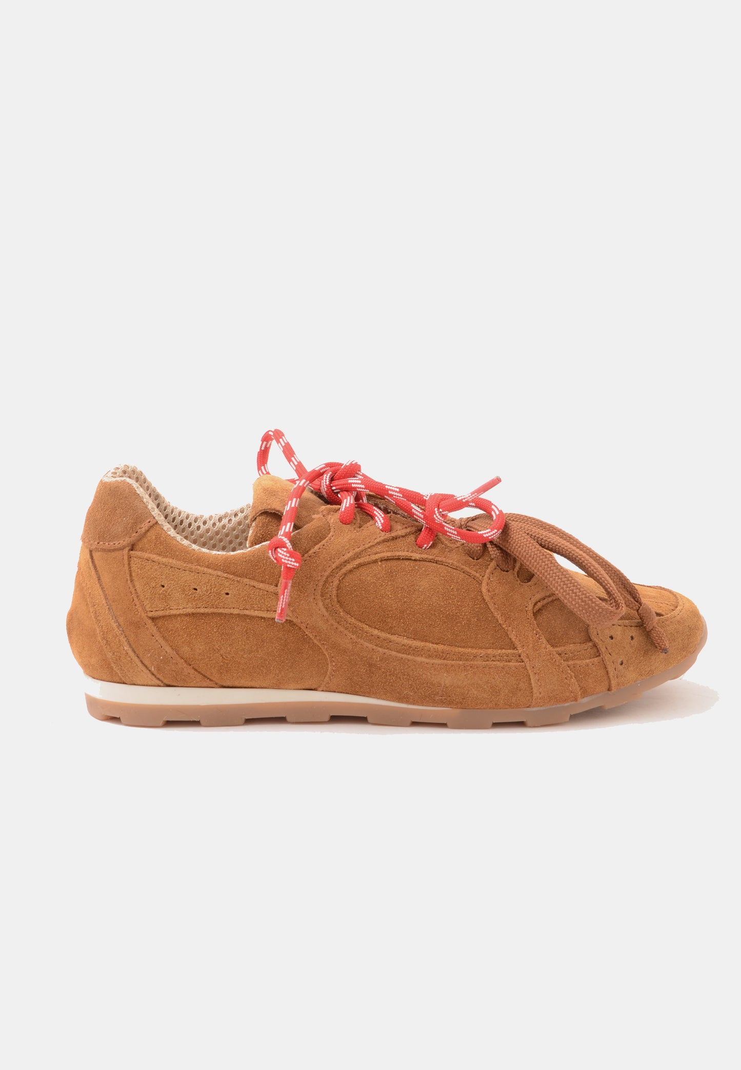 DIVINE FOLLIE - Sneakers in suede Cuoio