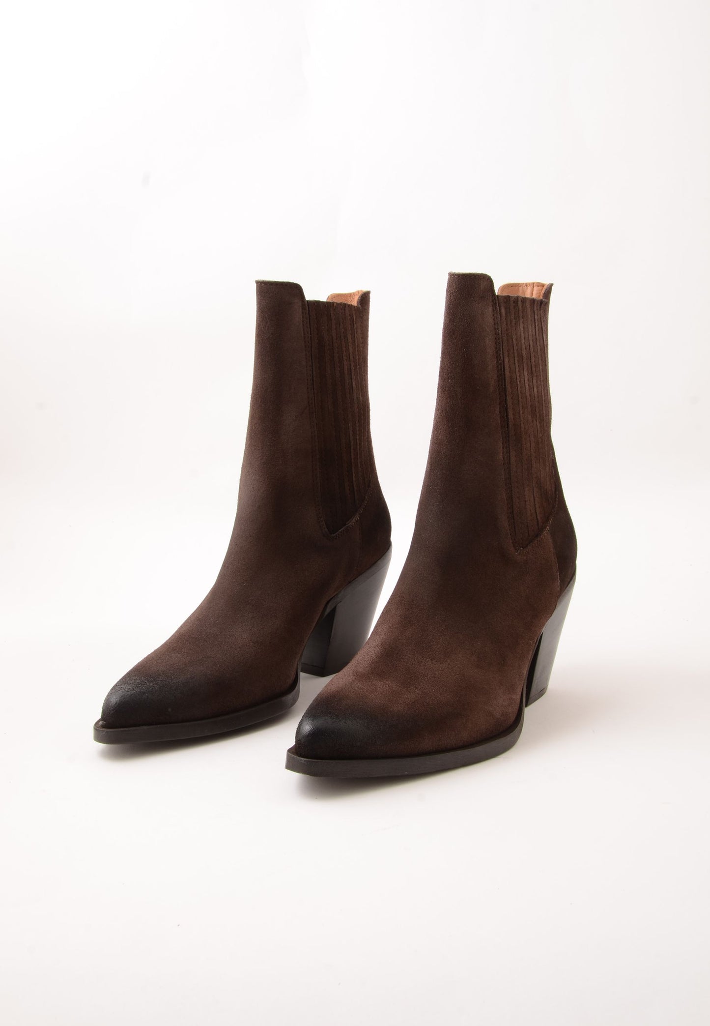 DIVINE FOLLIE - Stivaletto Texano Velour Moro