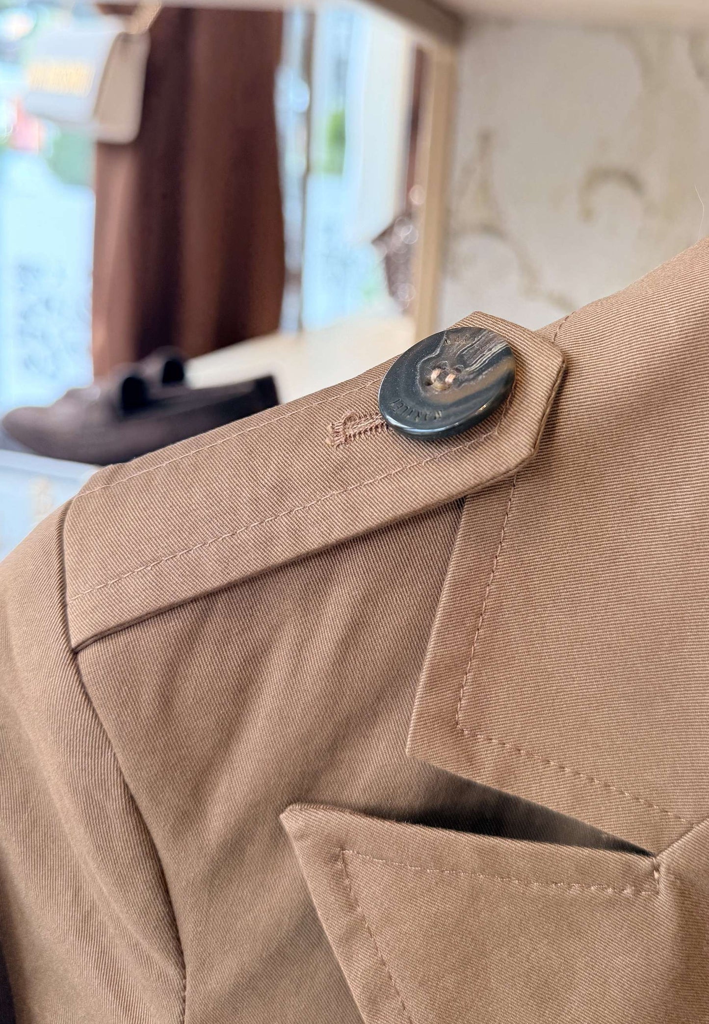MARYLEY - Blazer Doppiopetto Con Mostrine Kaki