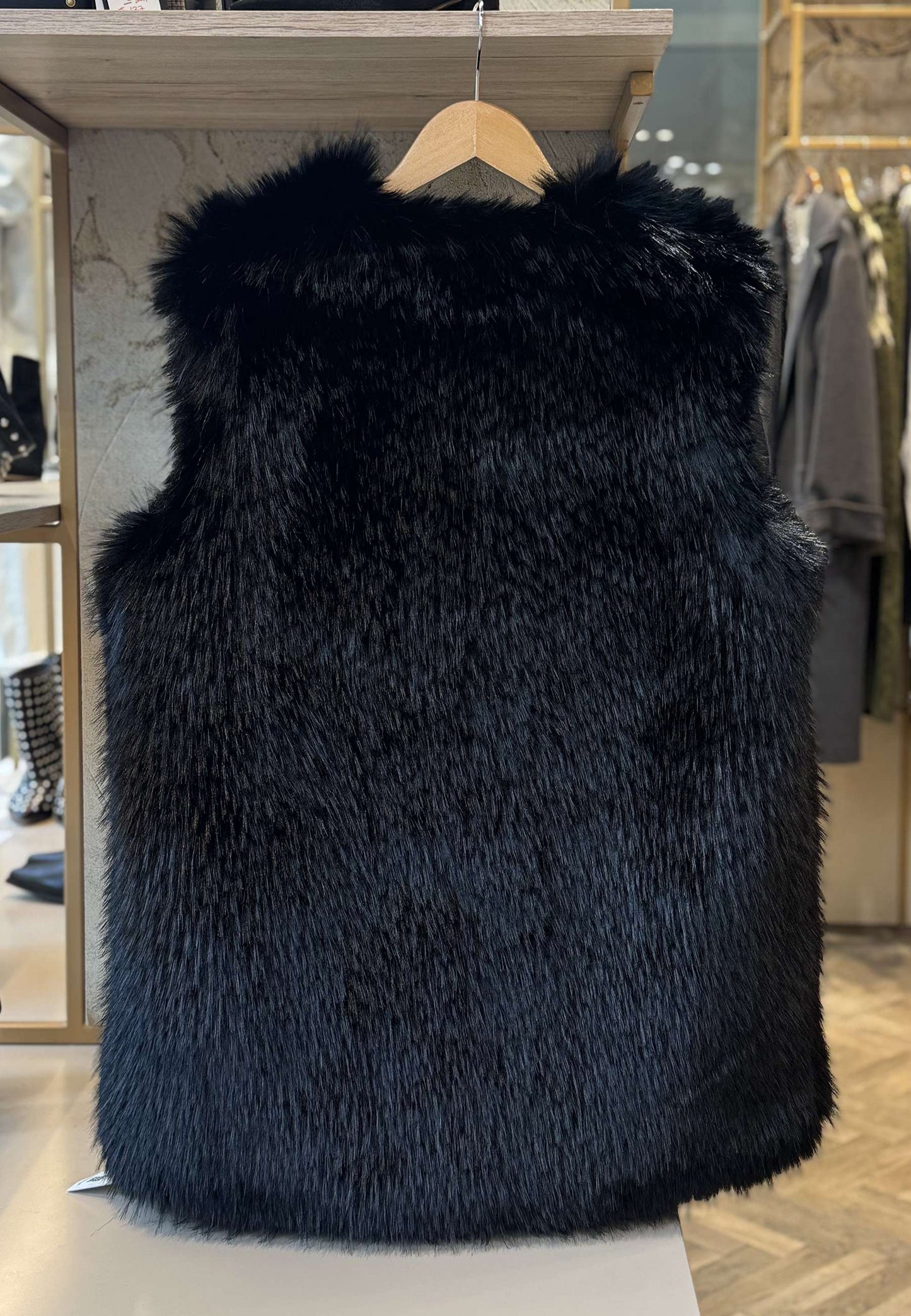 ALEX & MAX - Gilet In Ecopelliccia Nero