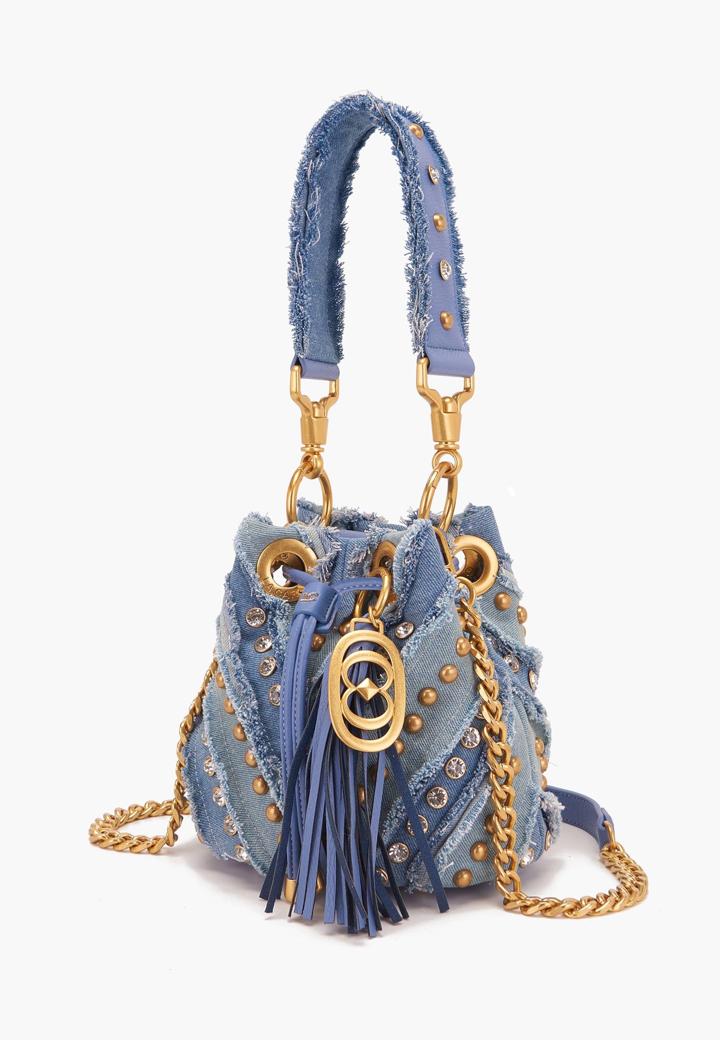LA CARRIE - Secchiello Piccolo Mirror Jeans Azzurro