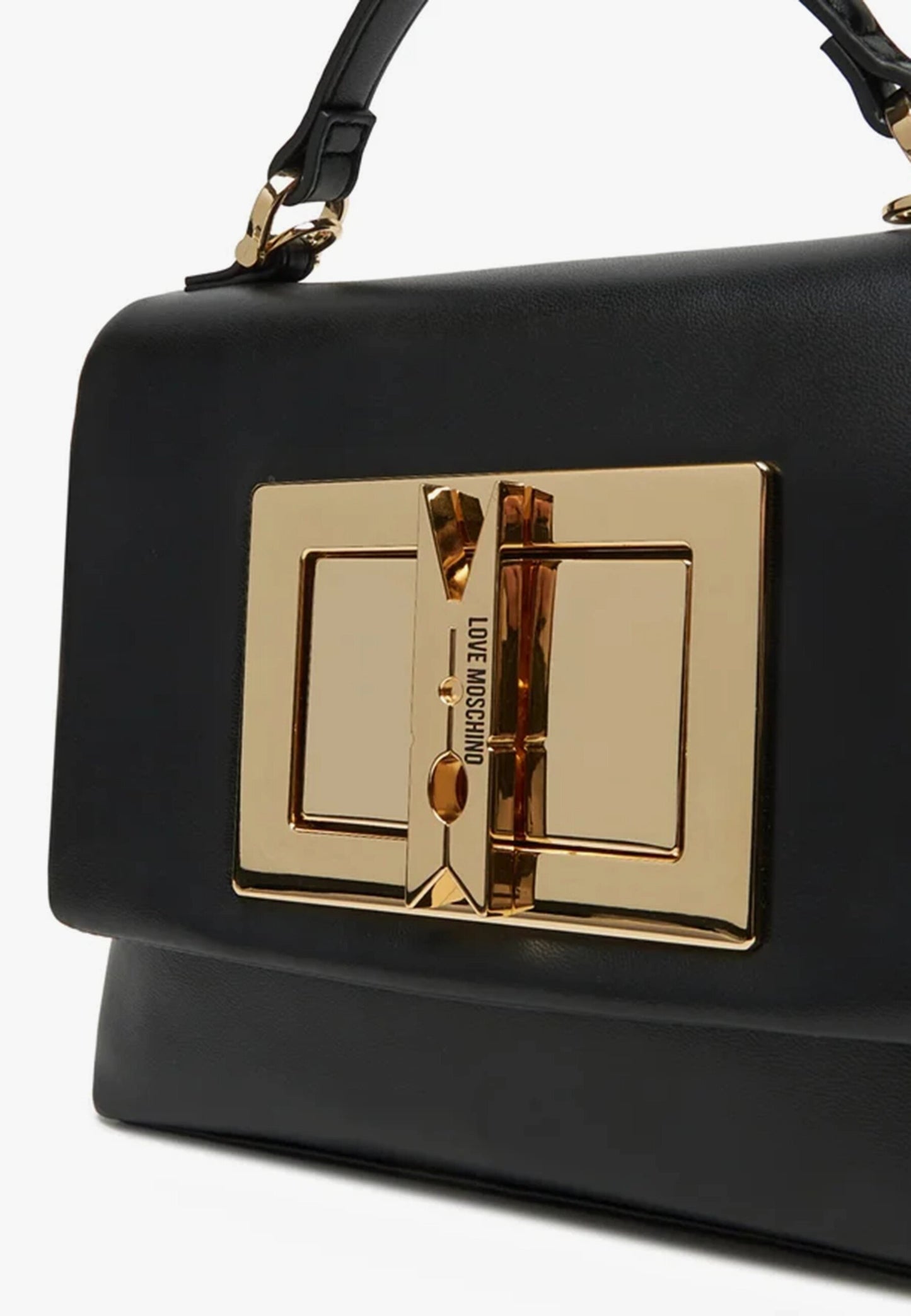 LOVE MOSCHINO - Borsa A Mano Gold Clip Nero