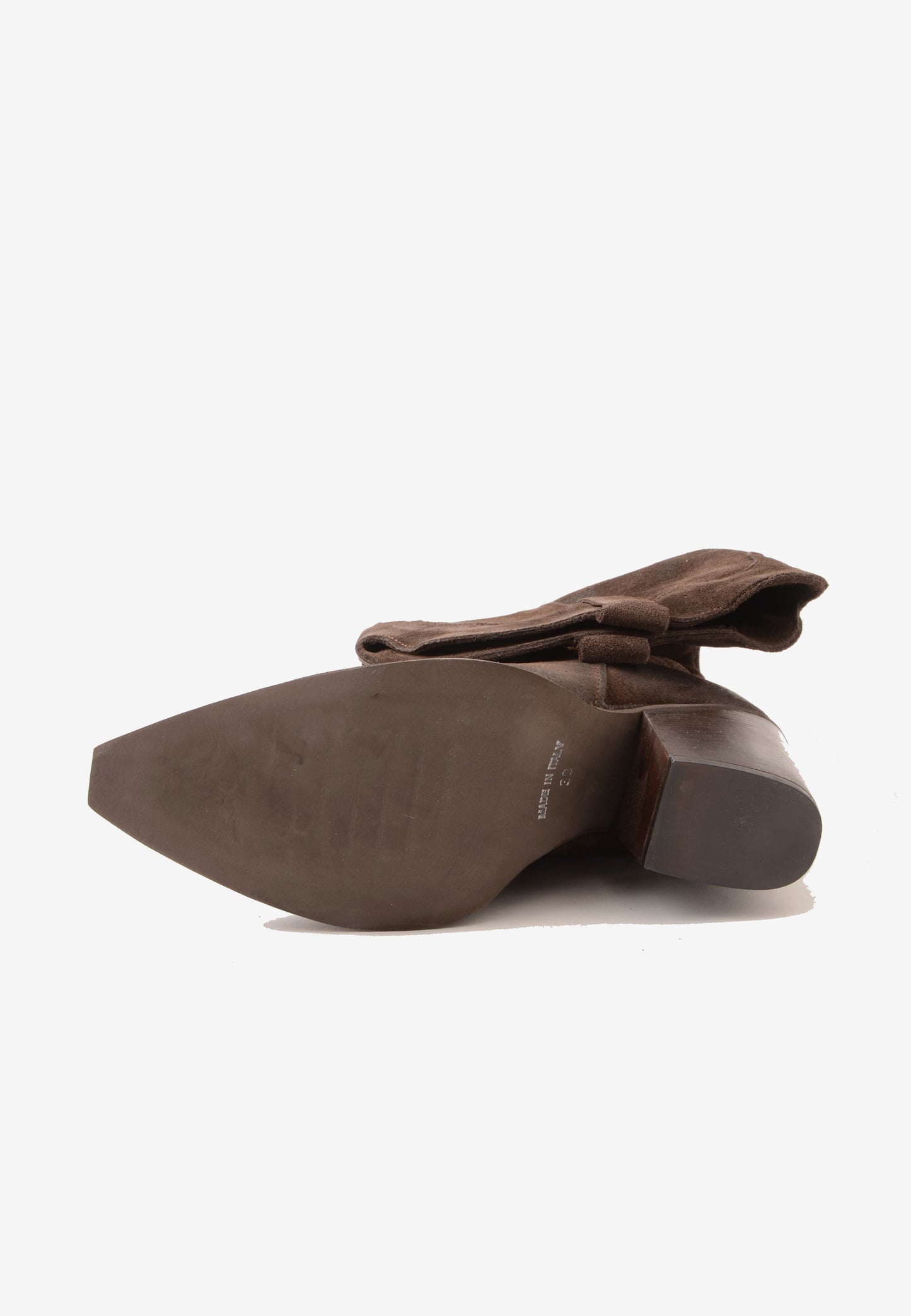 DIVINE FOLLIE - Stivale Texano Alto Crosta Moro