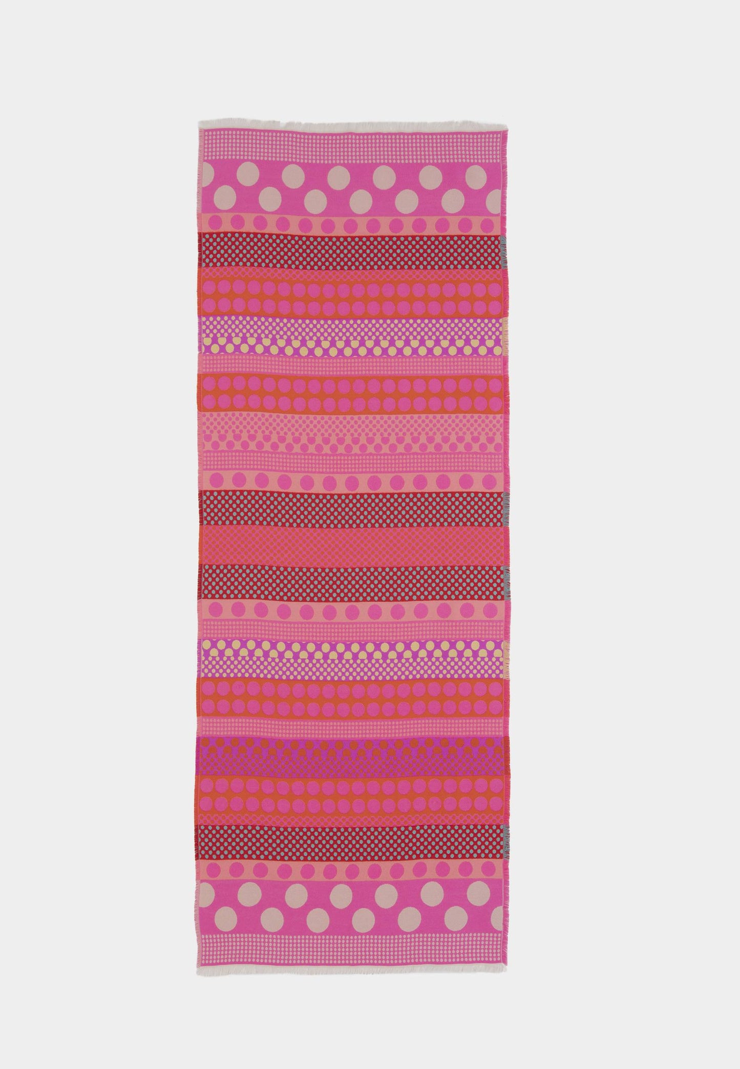 ALEX MAX - Pink Stripes & Polka Dots Scarf