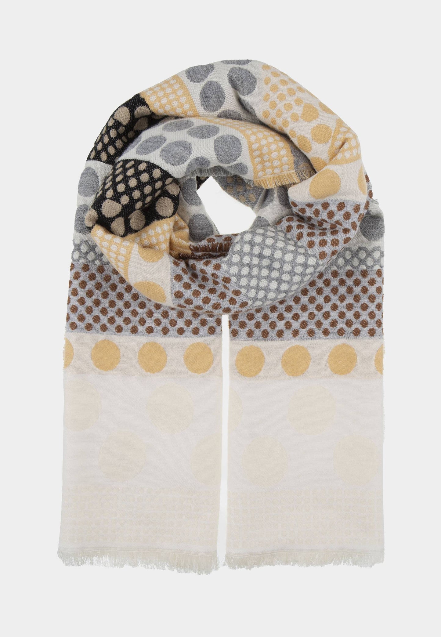 ALEX MAX - Sciarpa Stripes & Pois Black