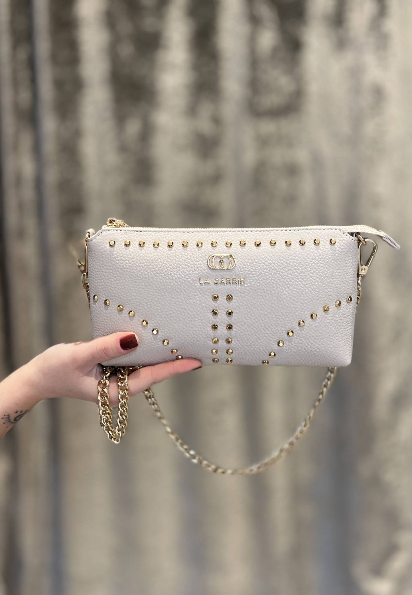 LA CARRIE - Pochette Portafogli Frivolous Ivory