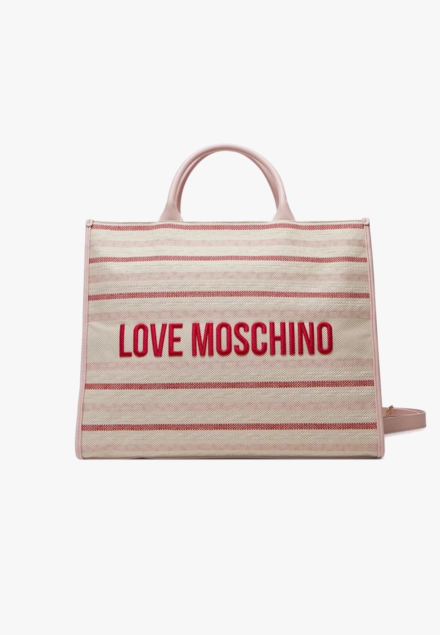 LOVE MOSCHINO - Shopping Bag Canvas Cipria