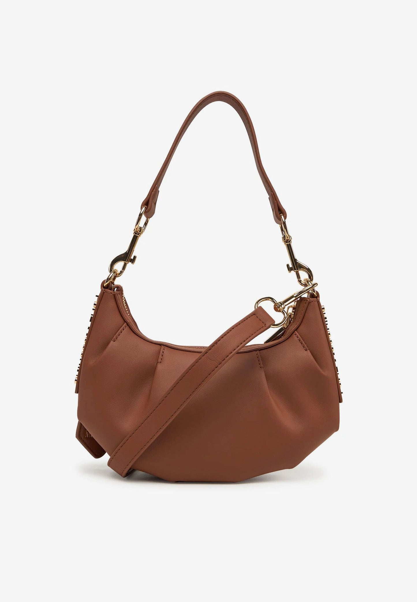 LOVE MOSCHINO - Borsetta A Spalla VERA PELLE Castagna