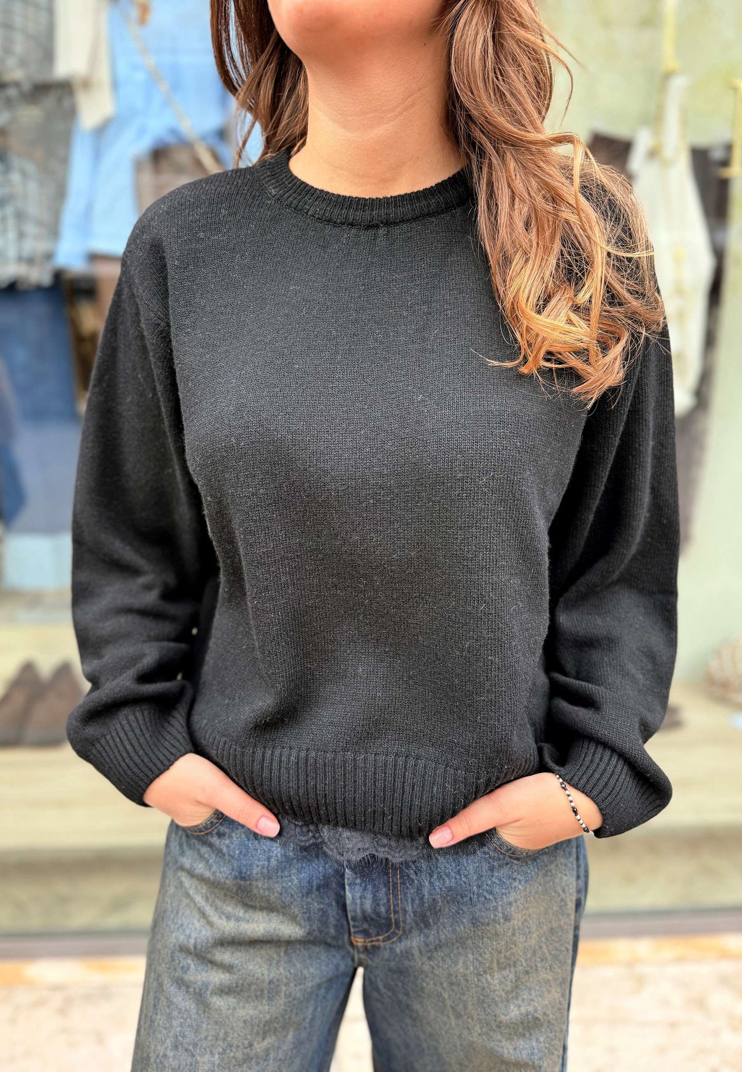 MOTEL - Pullover Lingerie Con Spallina Nero