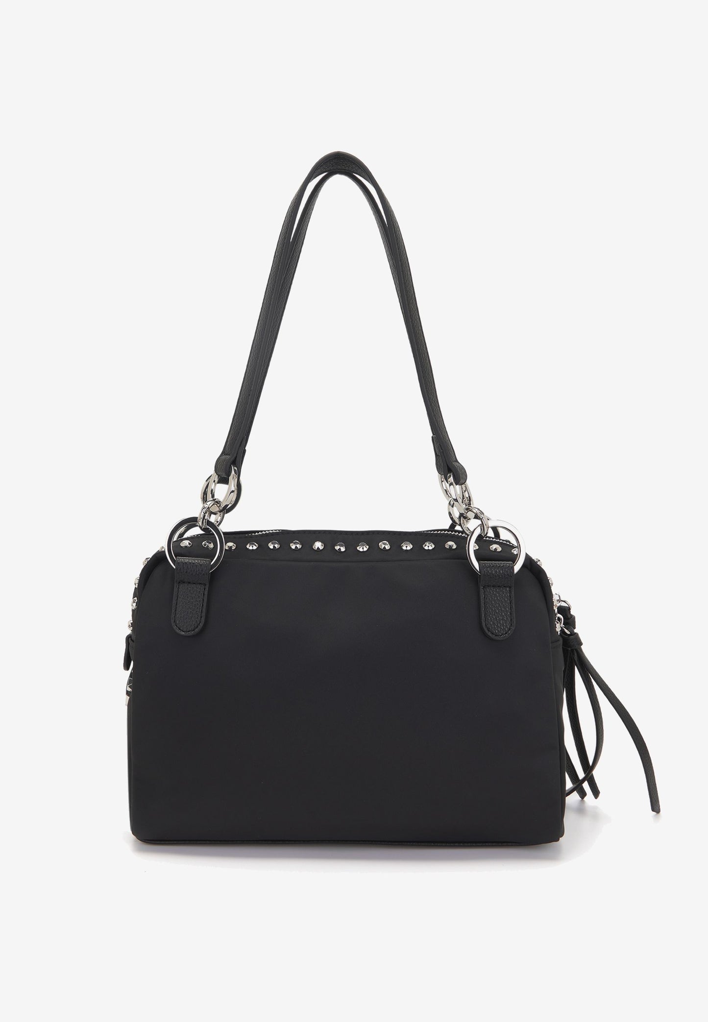 LA CARRIE - Borsa A Spalla Dark Nylon Borchie Nero