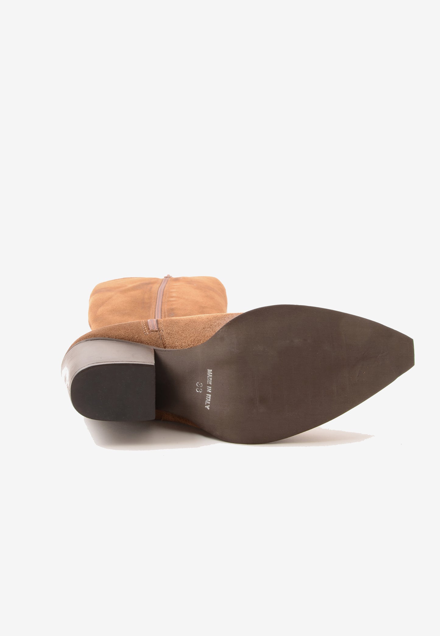 DIVINE FOLLIE - Stivale Alto Texano Camoscio Taupe