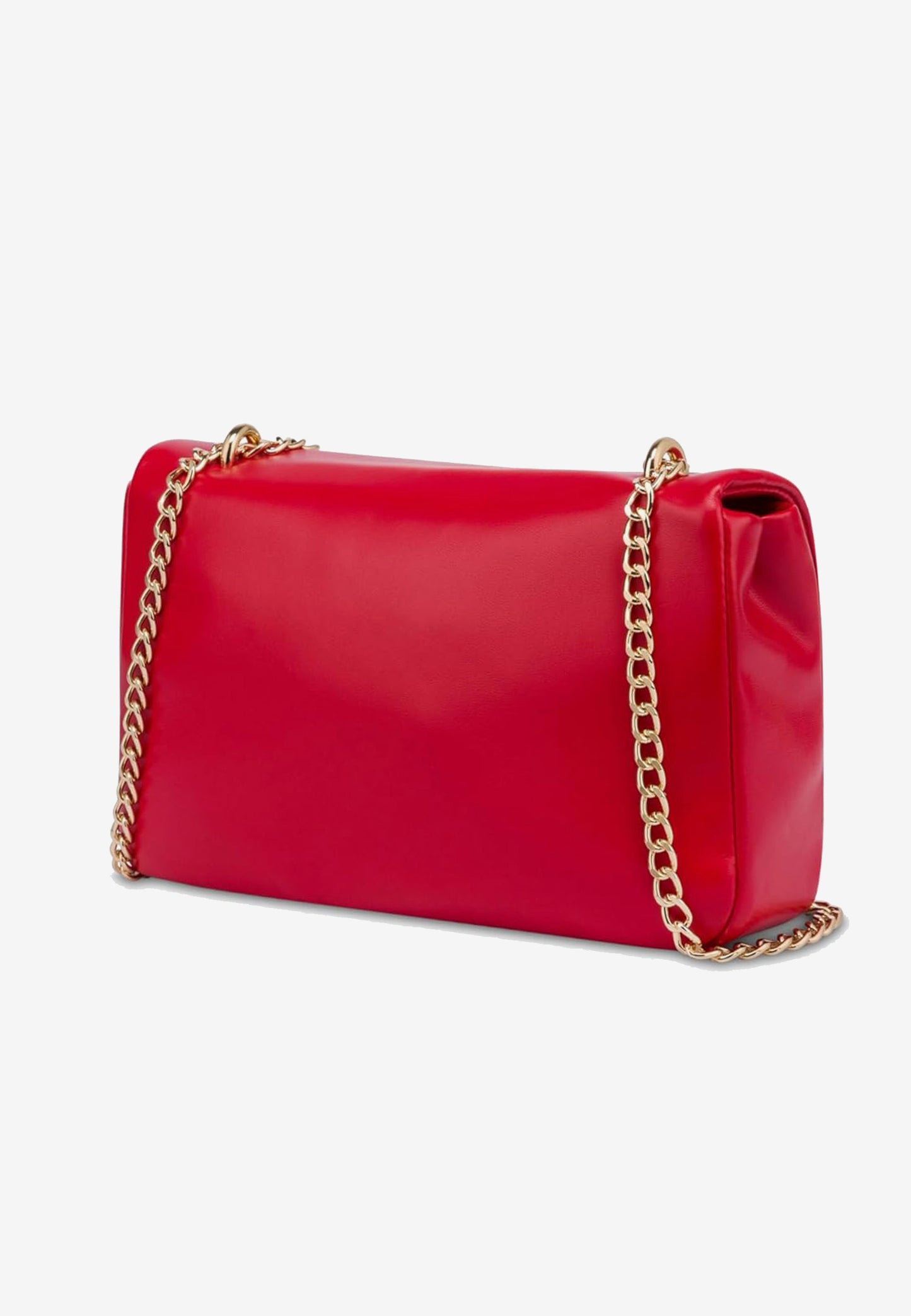 LOVE MOSCHINO - Borsa A Tracolla Gold Clip Rosso