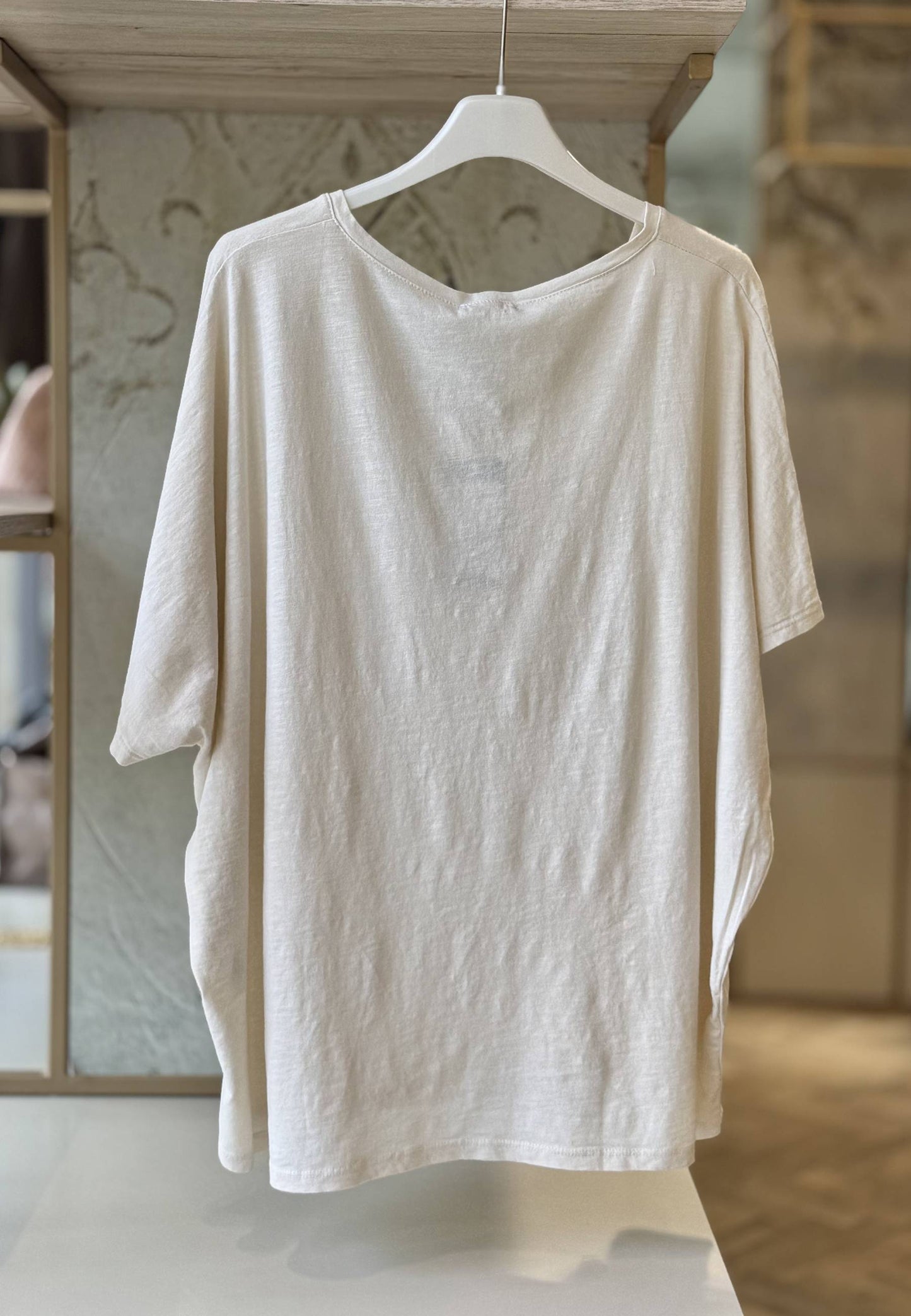 SUSY STAR CURVY - T-shirt Over Avorio