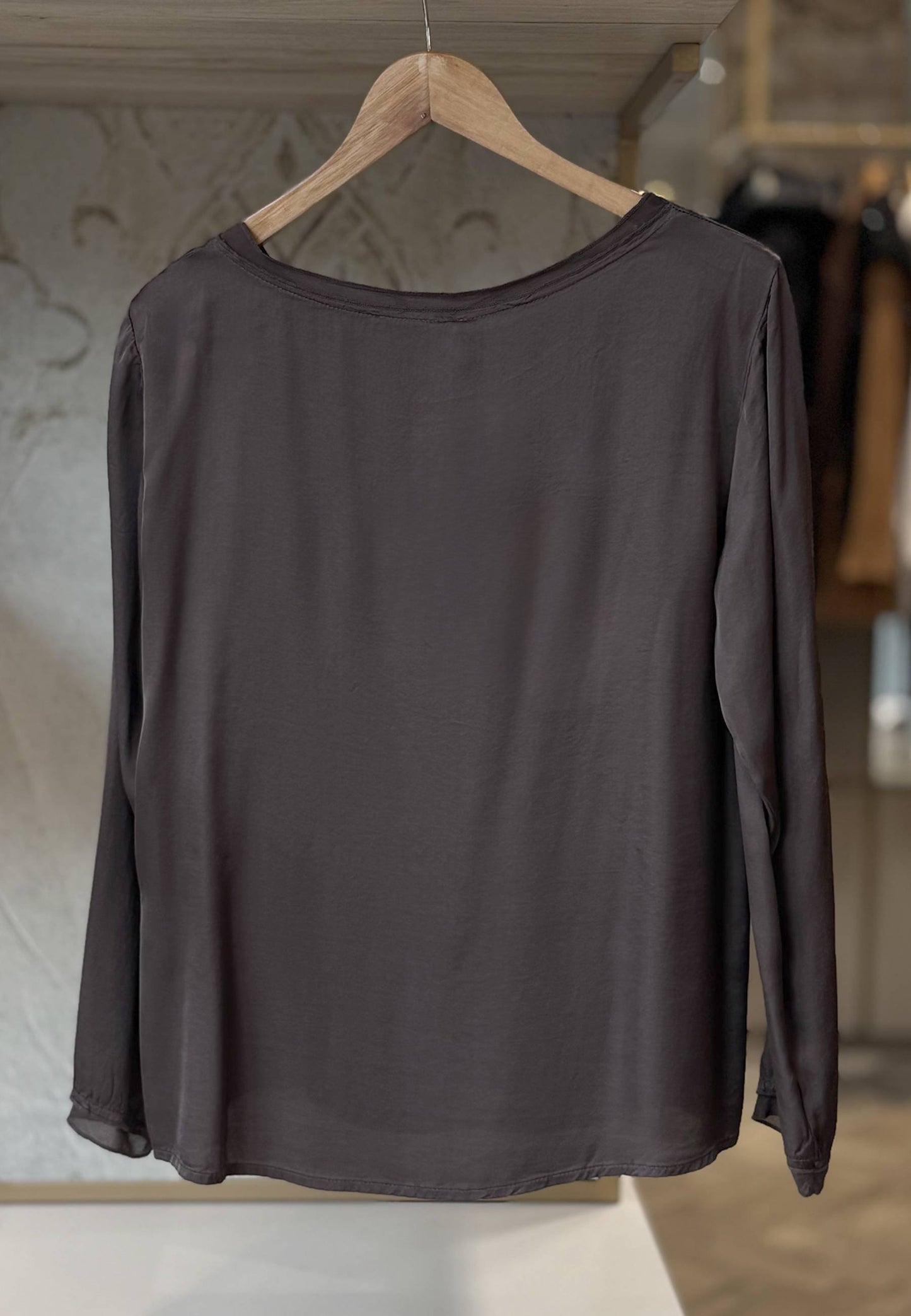 LE STREGHE - Blusa In Viscosa Moro