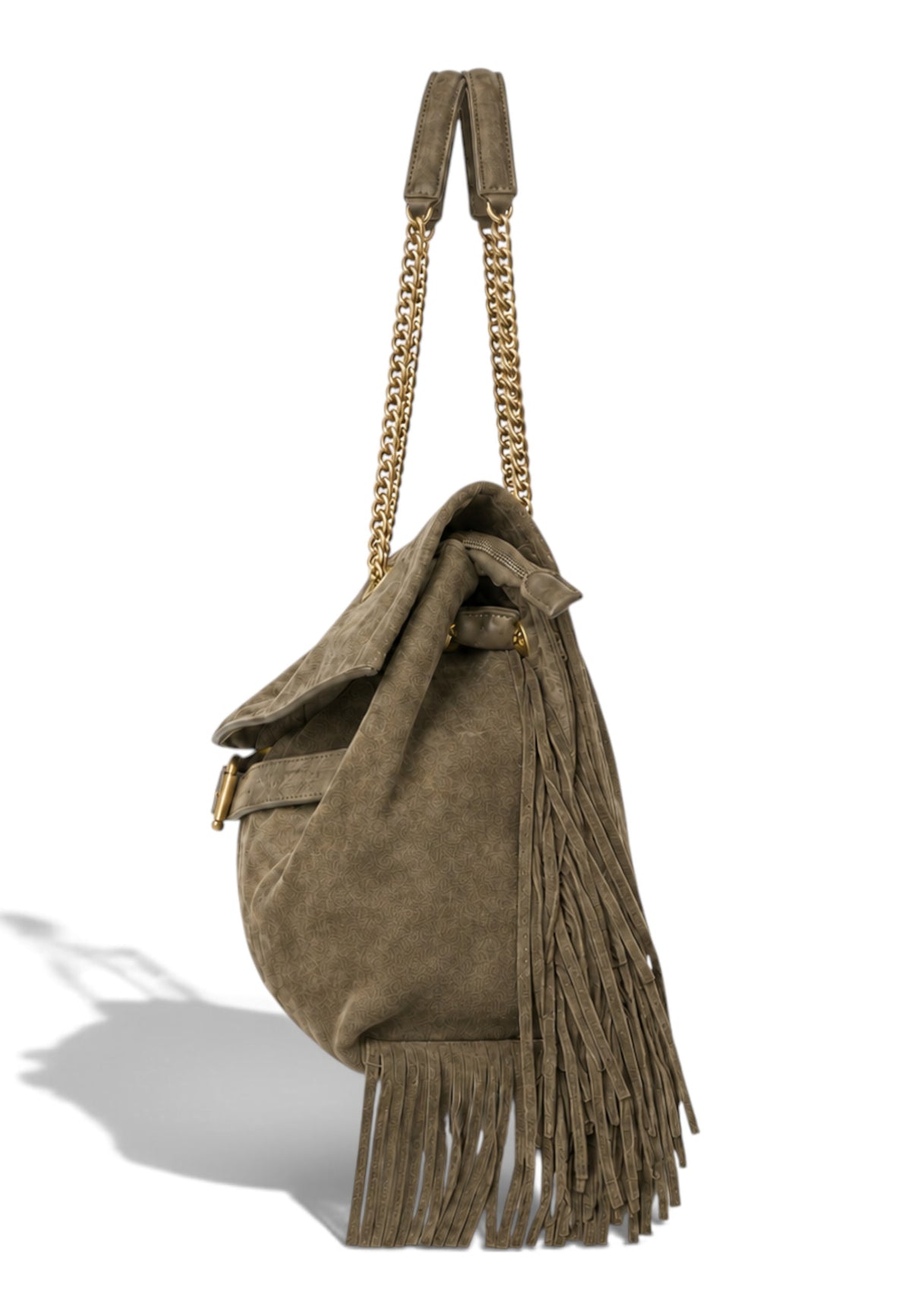 NUNZIA - Borsa Boho Chic Verde Militare