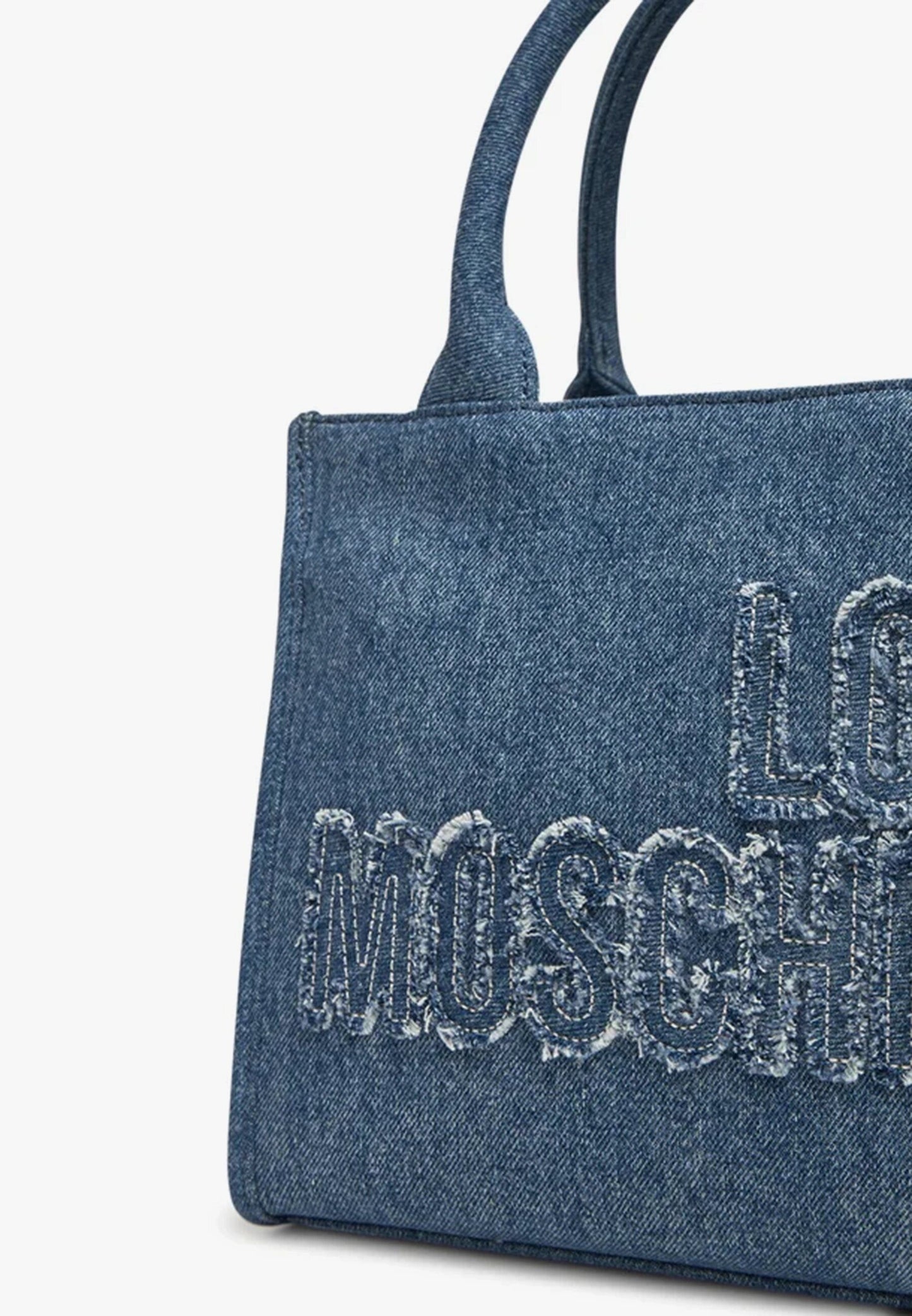 LOVE MOSCHINO - Borsa A Mano Jeans Blu Scuro